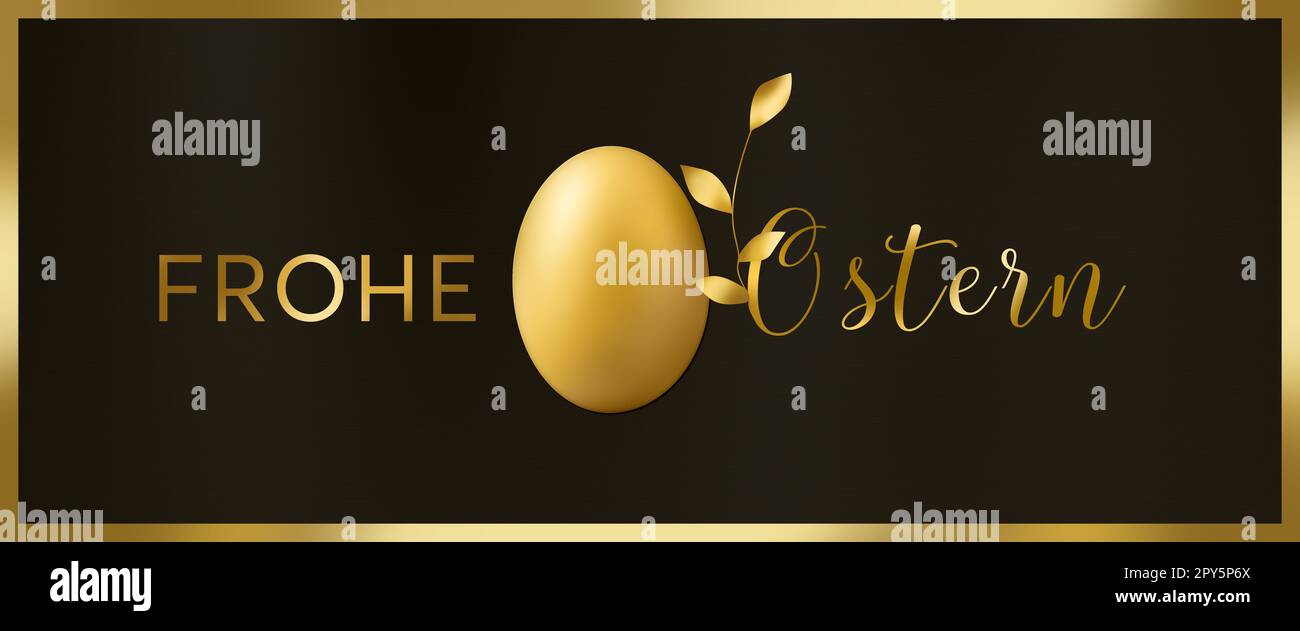 Ostergrußkarte, schwarze Ausgabe Stockfoto