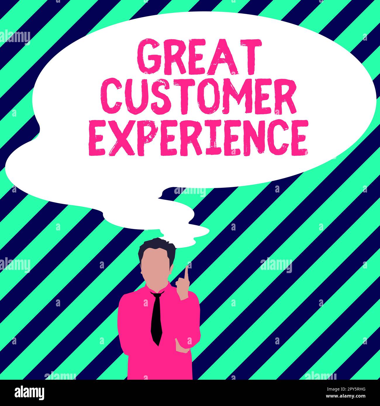 Handgeschriebener Text Great Customer Experience (herausragende Kundenerfahrung). Konzeptfotos, die Kunden freundlich und hilfsbereit antworten Stockfoto