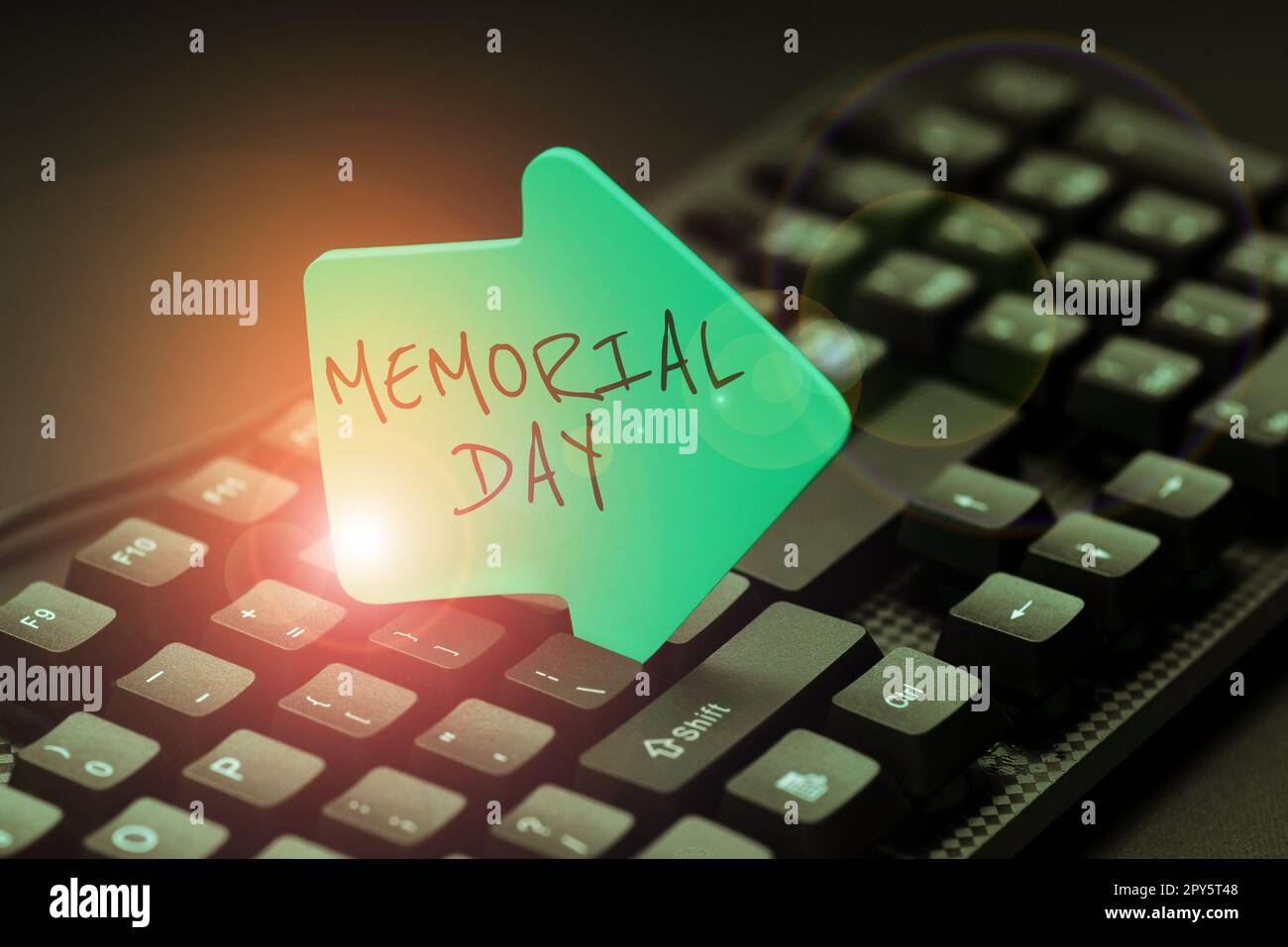 Konzepttitel Memorial Day. Ein Wort für die Ehre und Erinnerung derer, die im Militärdienst starben Stockfoto