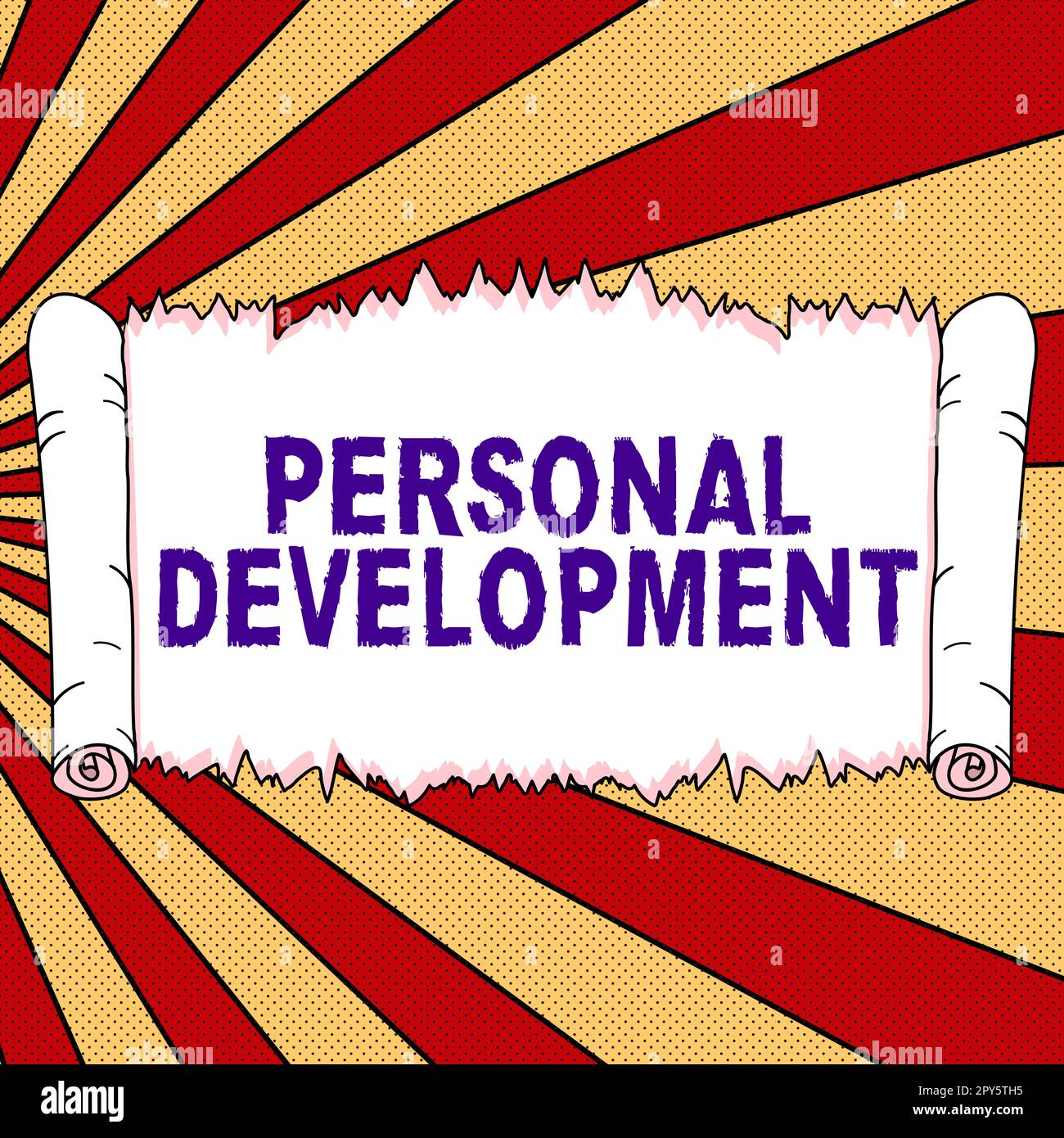 Konzeptionelle Darstellung Persönliche Entwicklung. Unternehmerischer Ansatz Prozess der Selbstverbesserung durch Aktivitäten Stockfoto
