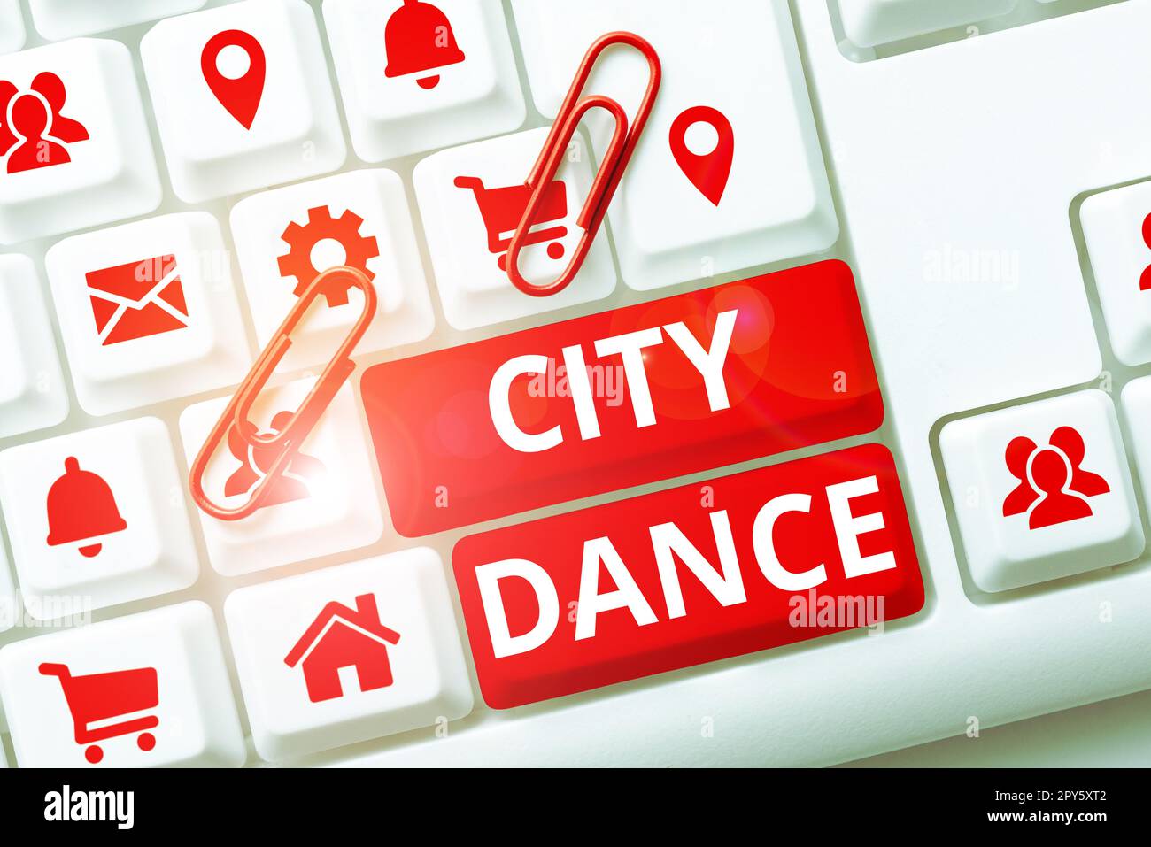 Textunterschrift präsentiert Stadttanz. Internet-Konzeptaktivität des Tanzes zum Vergnügen oder zur Unterhaltung anderer Stockfoto