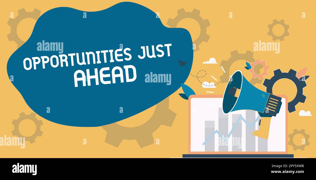 Handschriftmöglichkeiten stehen vor der Tür. Geschäftskonzepte – Zusammenstellung von Umständen, die es ermöglichen, etwas in kurzer Zeit zu tun Stockfoto