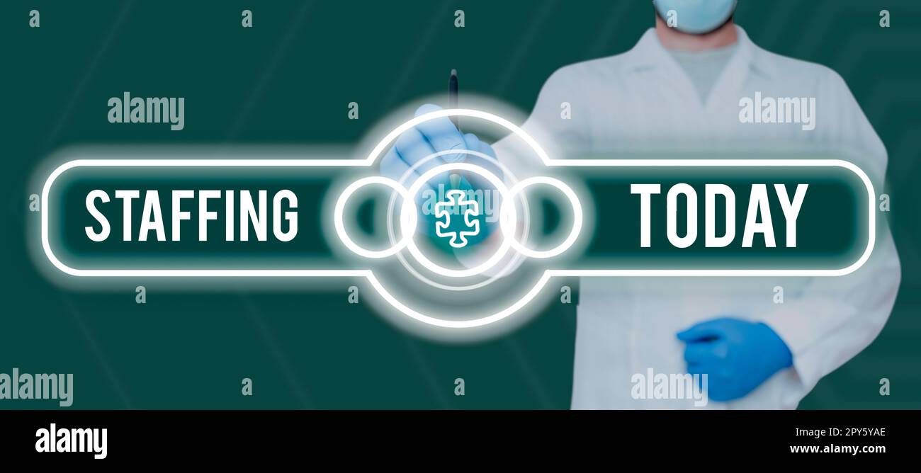 Konzeptionelle Darstellung der Personalausstattung. Wort für den Prozentsatz der Mitarbeiter, die durch neue Mitarbeiter ersetzt wurden Stockfoto