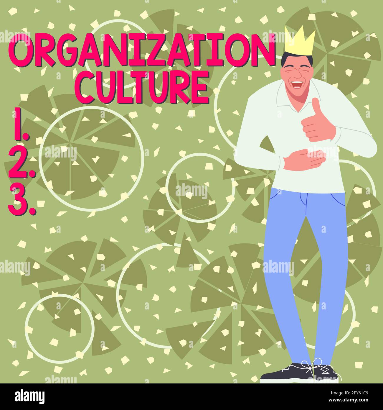 Handschriftliches Schild „Organisation Kultur“. Geschäftsbegriff, soziales und psychologisches Umfeld einer Organisation Stockfoto