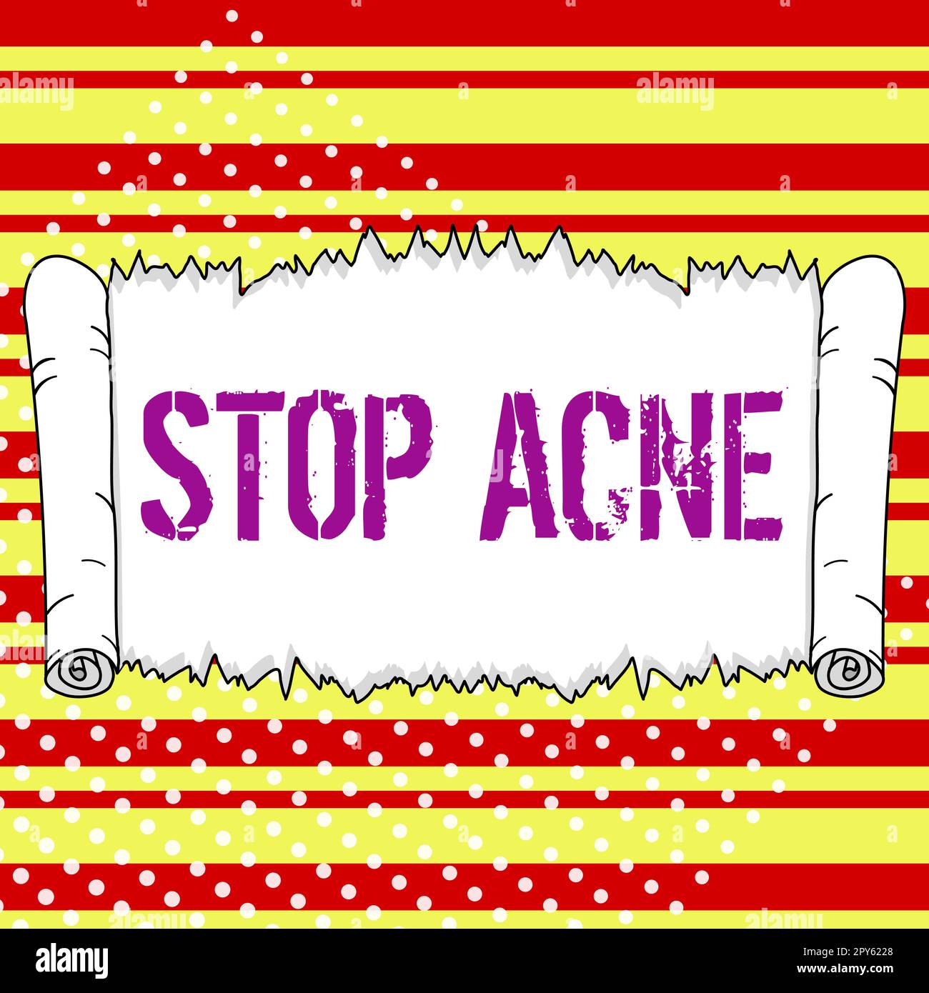 Konzeptionelle Beschriftung Stop Acne. Begriffliche Fotokontrolle das Vorkommen entzündeter Talgdrüsen in der Haut Stockfoto