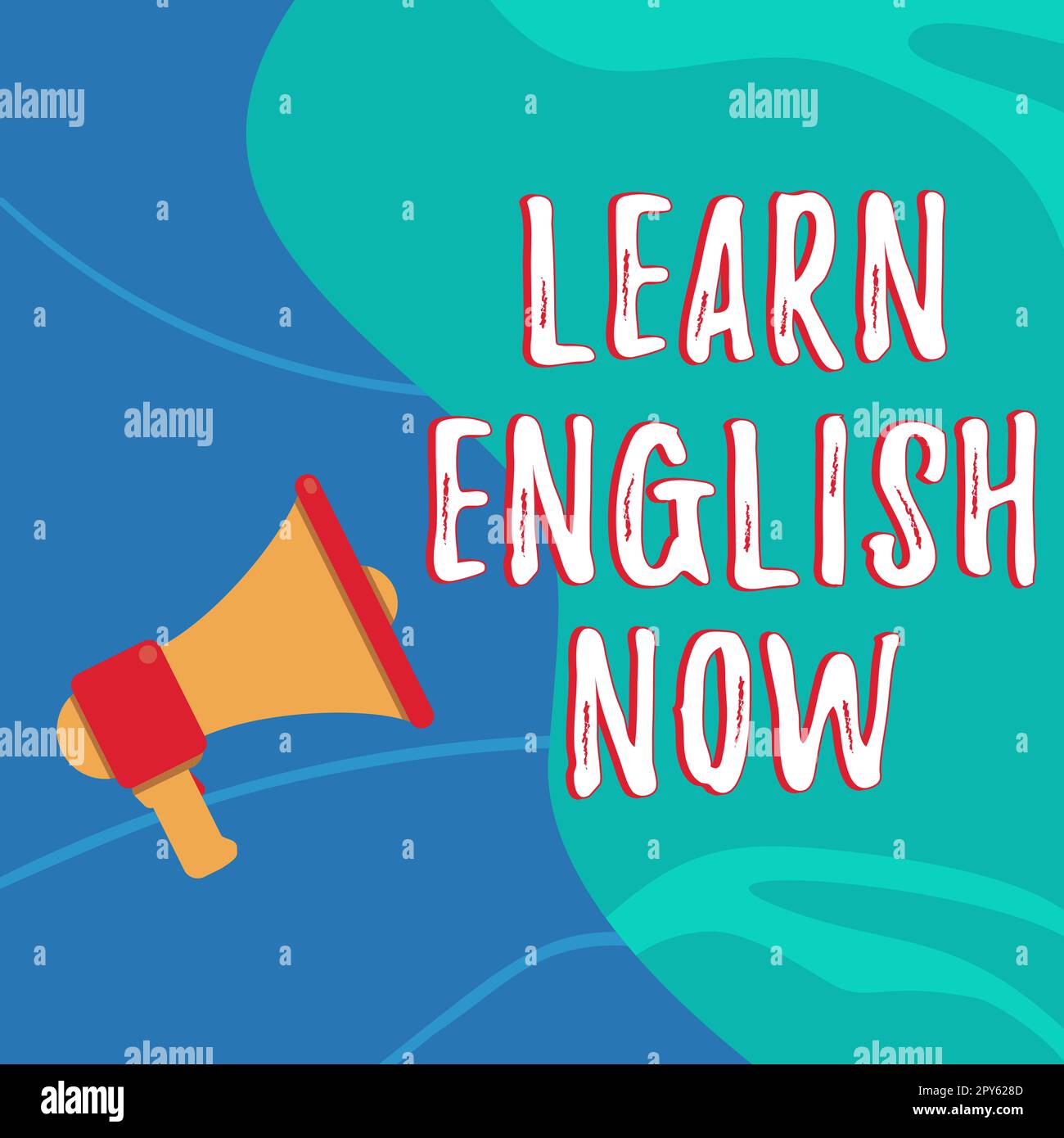Konzeptionelle Darstellung Jetzt Englisch lernen. Geschäftsansatz Erwerb oder Erwerb von Kenntnissen und Fertigkeiten der englischen Sprache Stockfoto