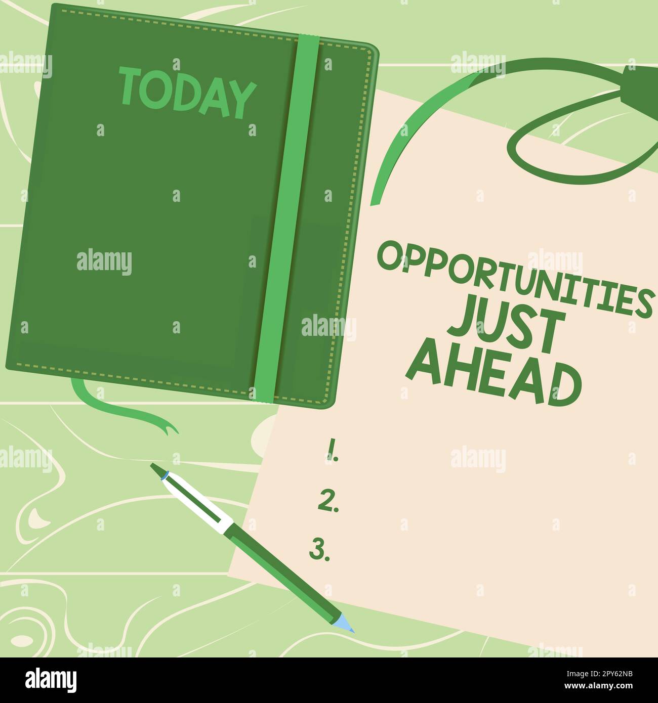 Schreiben und Anzeigen von Textmöglichkeiten direkt vor uns. Internetkonzepte Zusammenstellung von Umständen, die es ermöglichen, etwas in kurzer Zeit zu tun Stockfoto