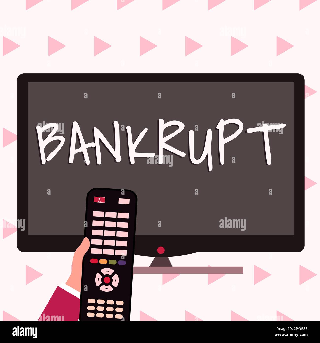 Text mit Inspiration bankrott. Das Internet-Konzept wurde auf einen Zustand des finanziellen Ruins reduziert oder ist erschöpft Stockfoto