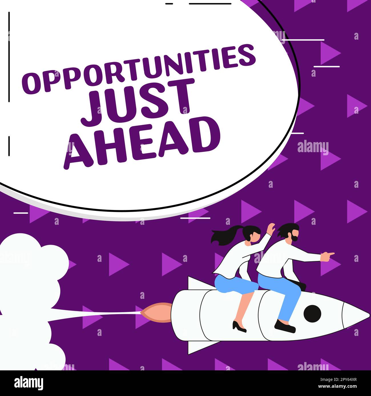 Textzeichen, das die Chancen direkt vor Ihnen anzeigt. Unternehmen zeigen eine Reihe von Umständen, die es ermöglichen, etwas in kurzer Zeit zu tun Stockfoto