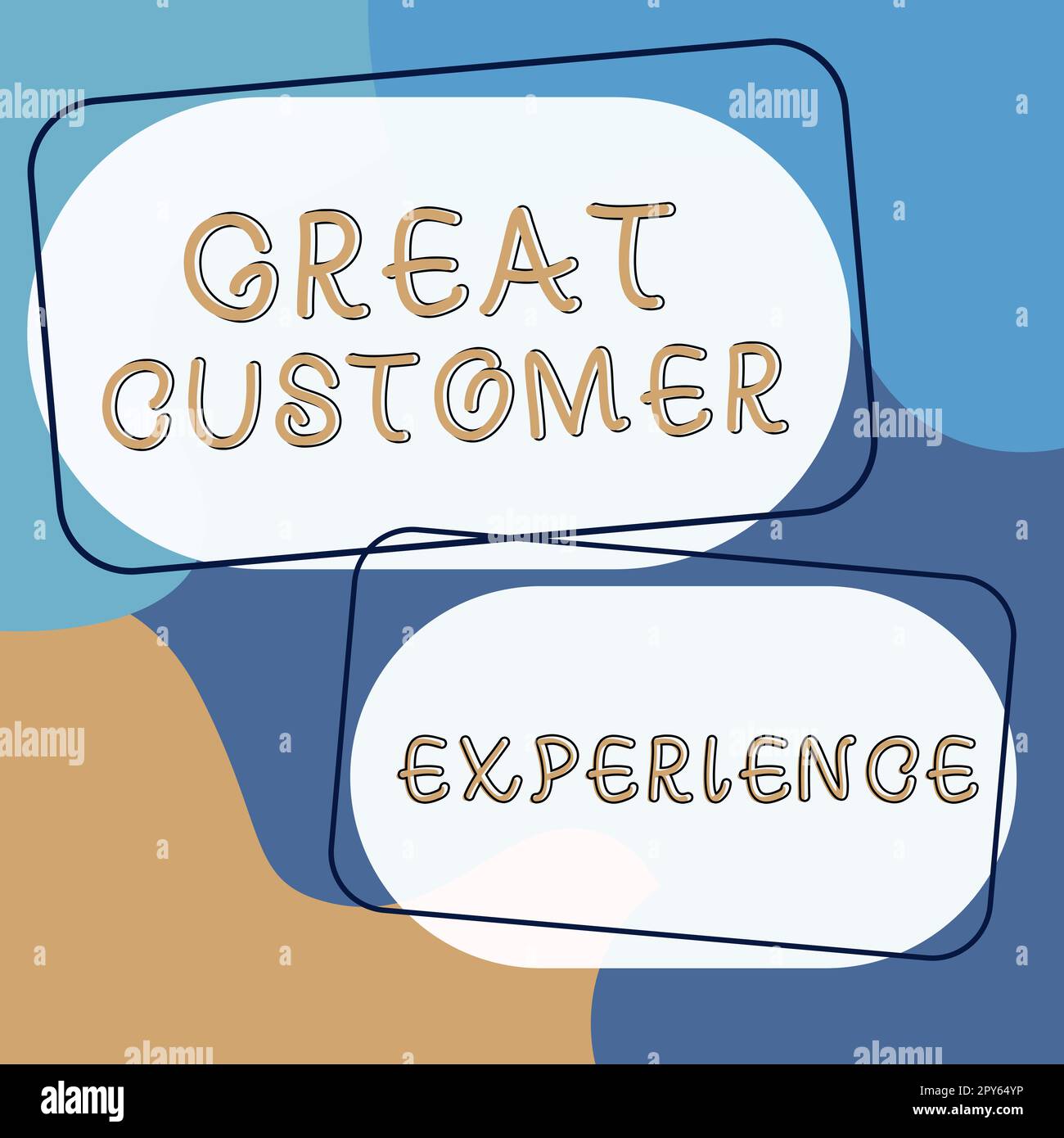 Konzeptionelle Darstellung eines herausragenden Kundenerlebnisses. Konzept bedeutet, auf freundliche und hilfreiche Weise auf Kunden zu reagieren Stockfoto