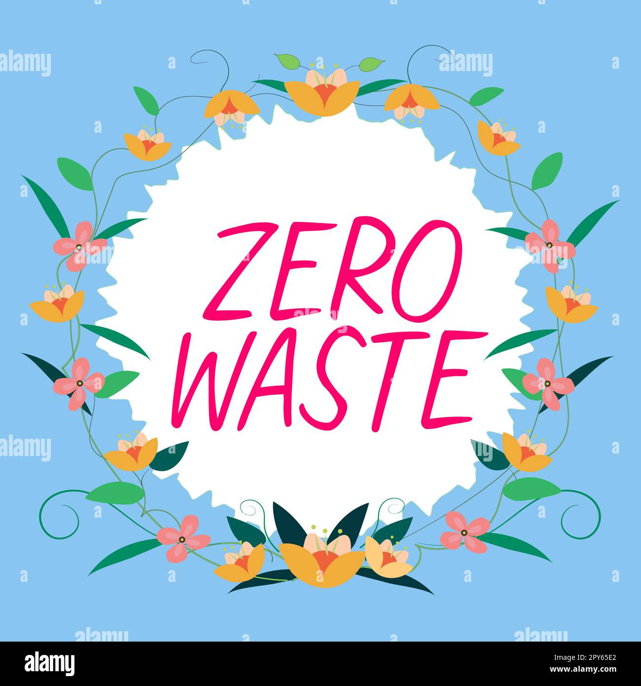 Handschrift Schild Null Abfall. Geschäftsidee Industrielle Verantwortung umfasst Kompostierung, Recycling und Wiederverwendung Stockfoto