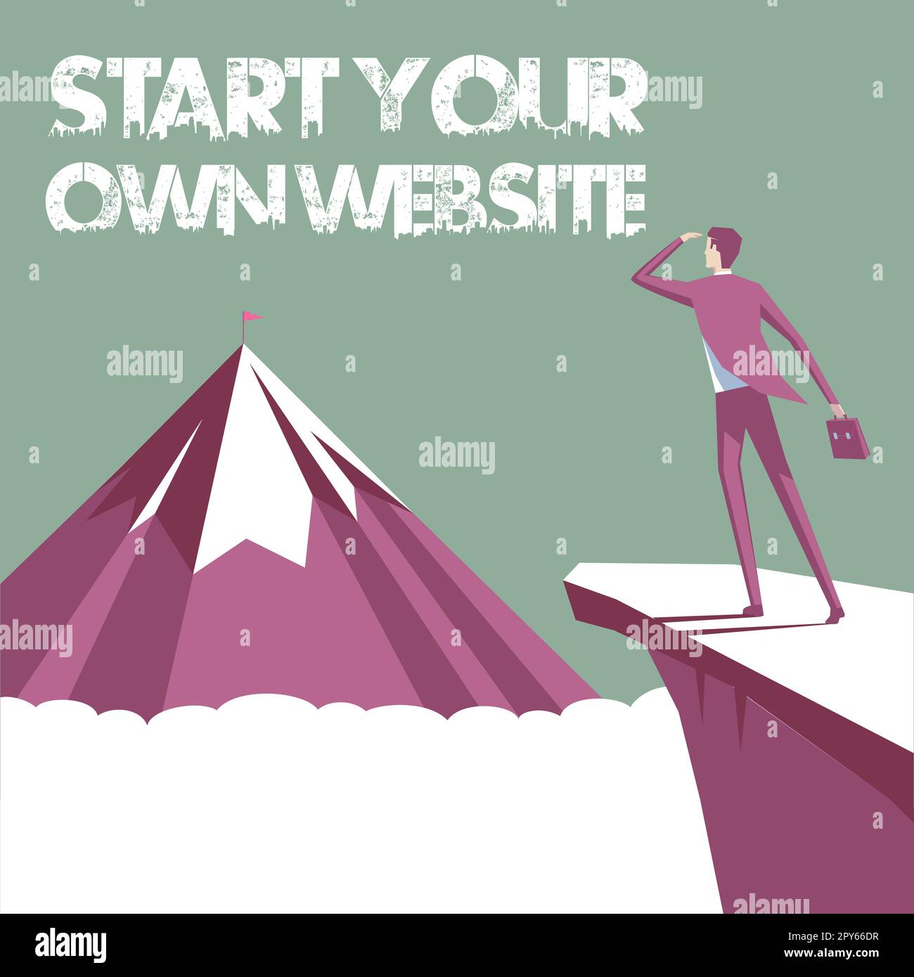 Handschriftlicher Text Erstellen Sie Ihre eigene Website. Unternehmensübersicht dient als Erweiterung einer Visitenkarte eine persönliche Website Stockfoto