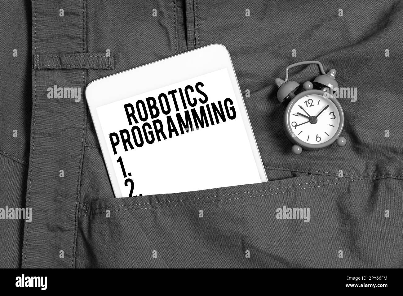 Konzeptionelle Beschriftung Robotik-Programmierung. Konzept bedeutet Software, die zur Ausführung autonomer Aufgaben verwendet wurde Stockfoto