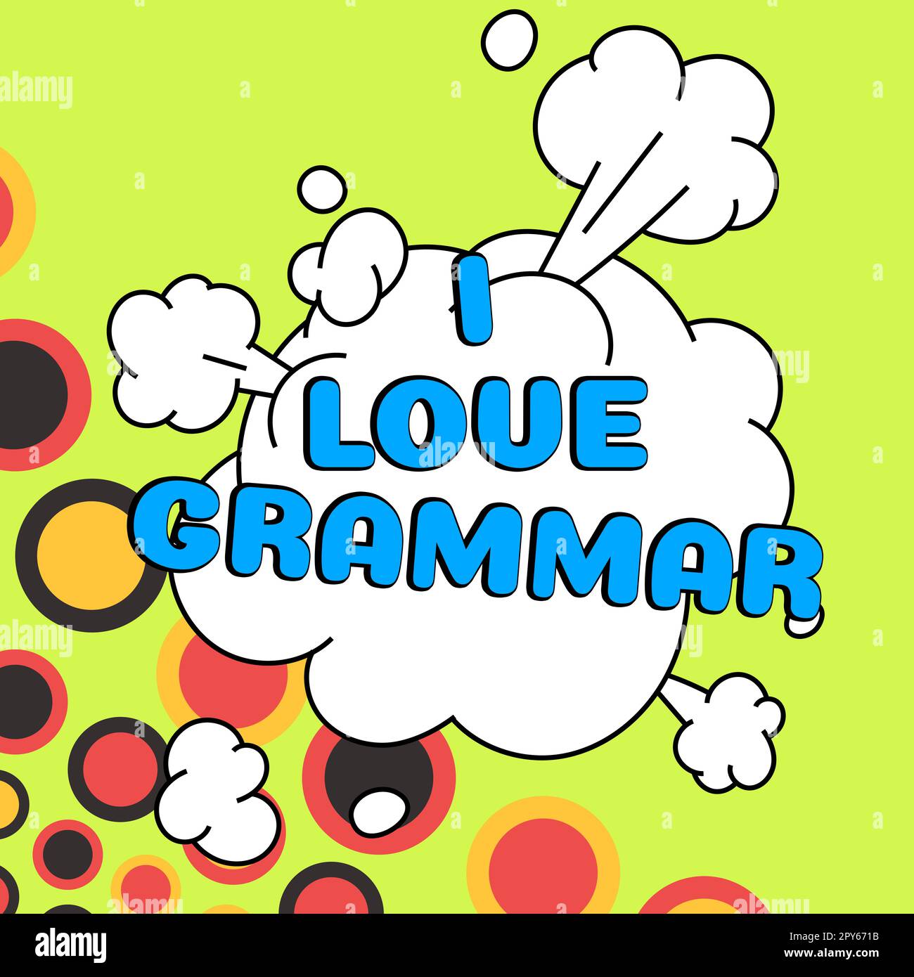 Konzeptionelle Beschriftung I Love Grammar. Unternehmerische Ideenakte der Bewunderung von System und Sprachstruktur Stockfoto