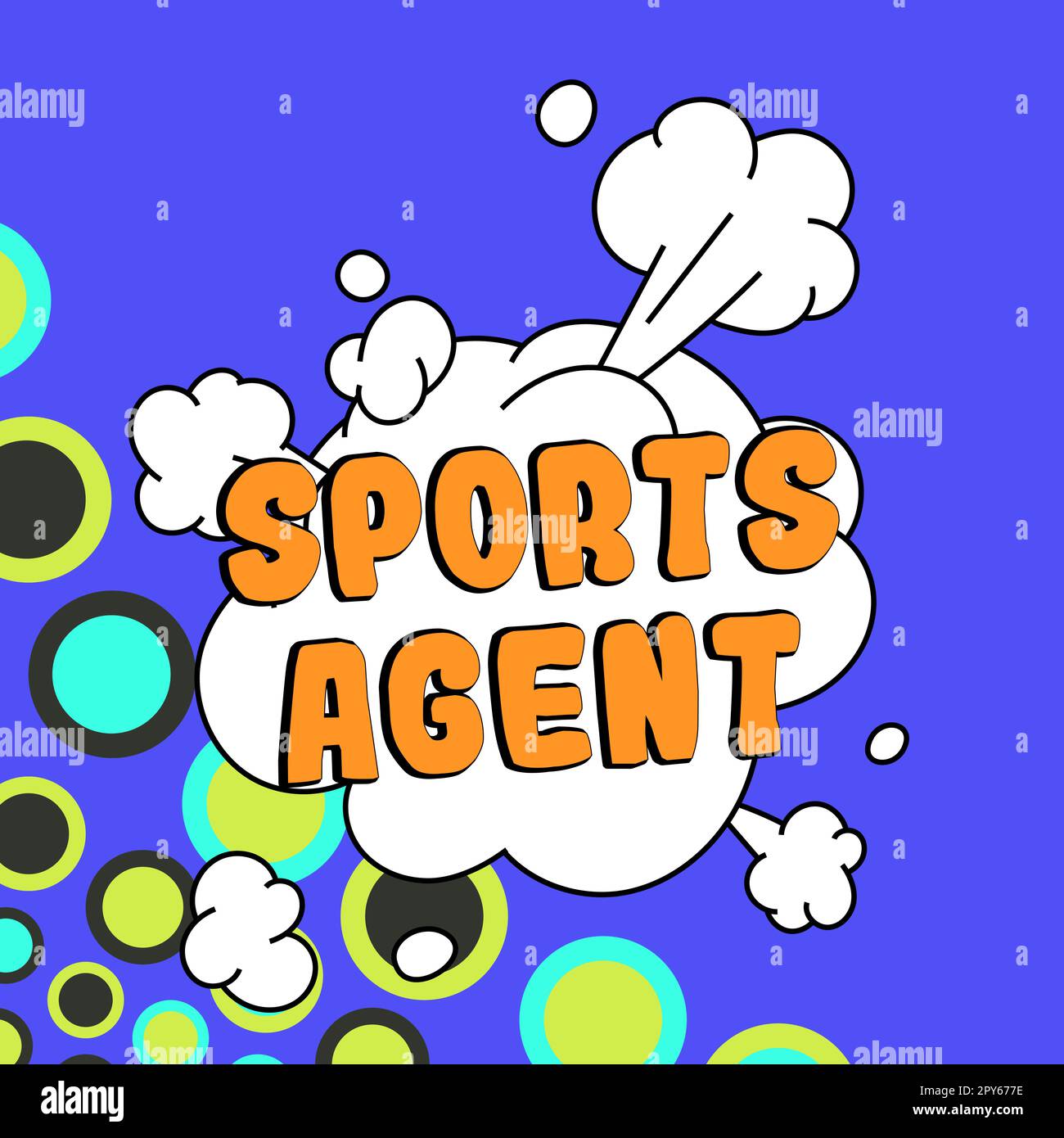 Textunterschrift Presenting Sports Agent, Word for Person verwaltet die