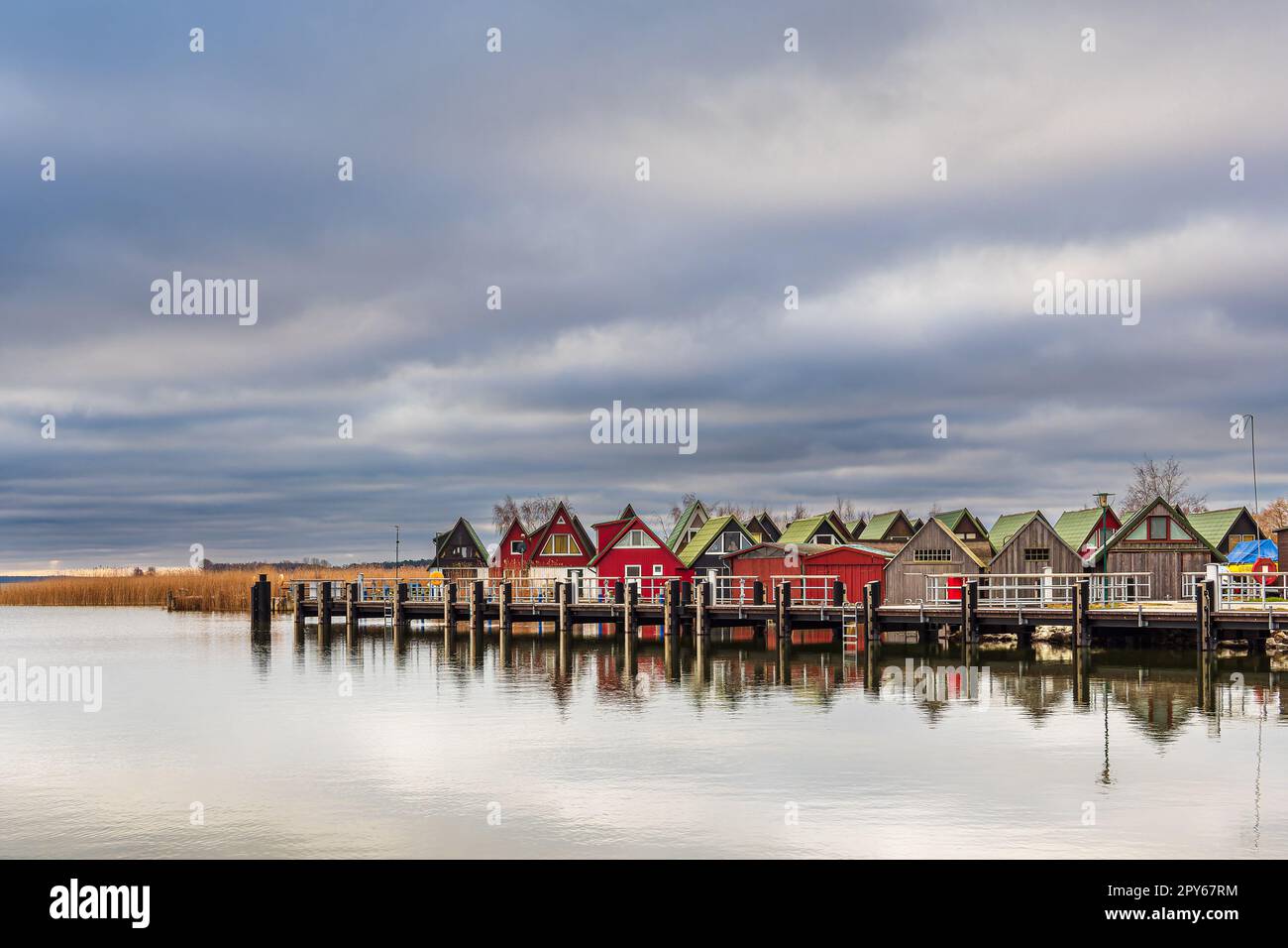 Bootshäuser im Hafen von Althagen Stockfoto Bootshäuser im Hafen von Althagen Stockfoto