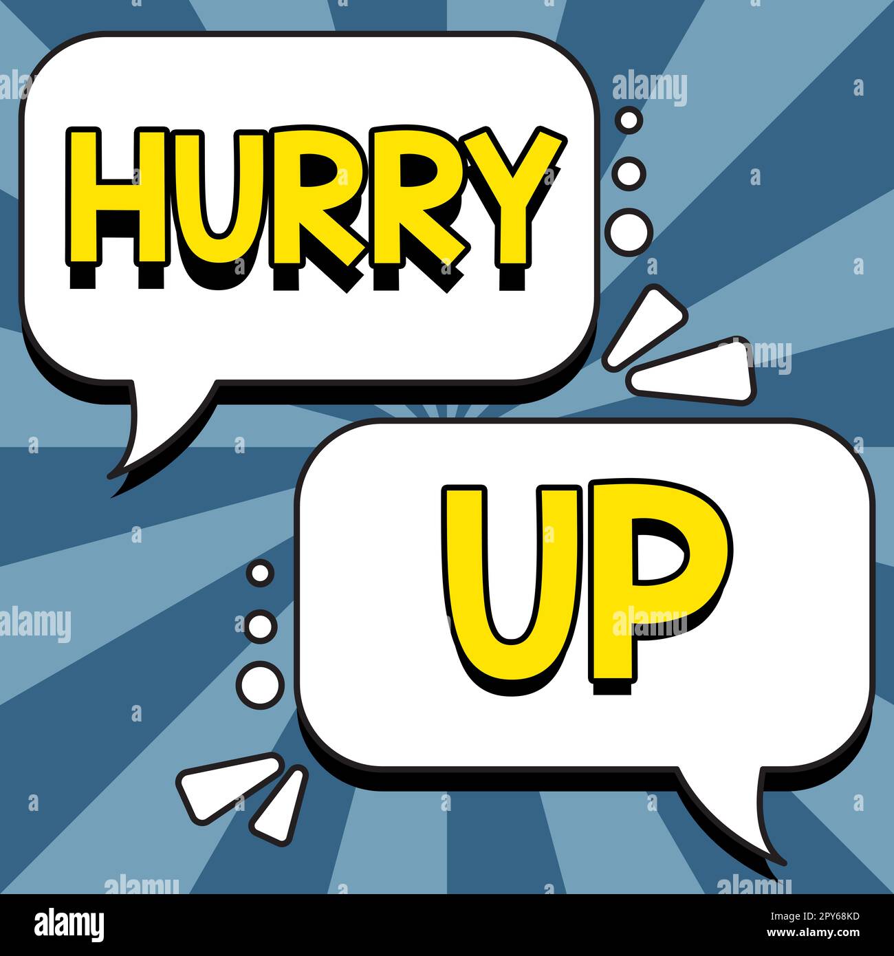 Konzeptionelle Bildunterschrift Beeil dich. Der Geschäftsansatz, jemanden zu bitten, sehr schnell eine Arbeit zu erledigen, lässt uns ermutigen Stockfoto