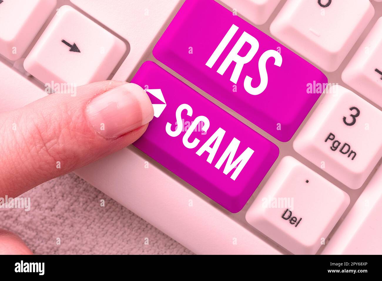 Konzeptionelle Bildunterschrift IRS Scam. Konzept, das Steuergelder gezielt anvisiert, indem es vorgibt, ein Internal Revenue Service zu sein Stockfoto