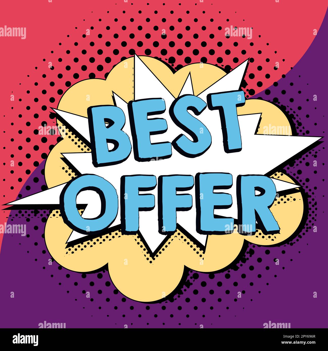 Handschriftlicher Text Best Offer (Bestes Angebot). Geschäftsidee, um jemanden zu überzeugen, indem Sie alle Größe, die Sie geben können, zum Ausdruck bringen Stockfoto