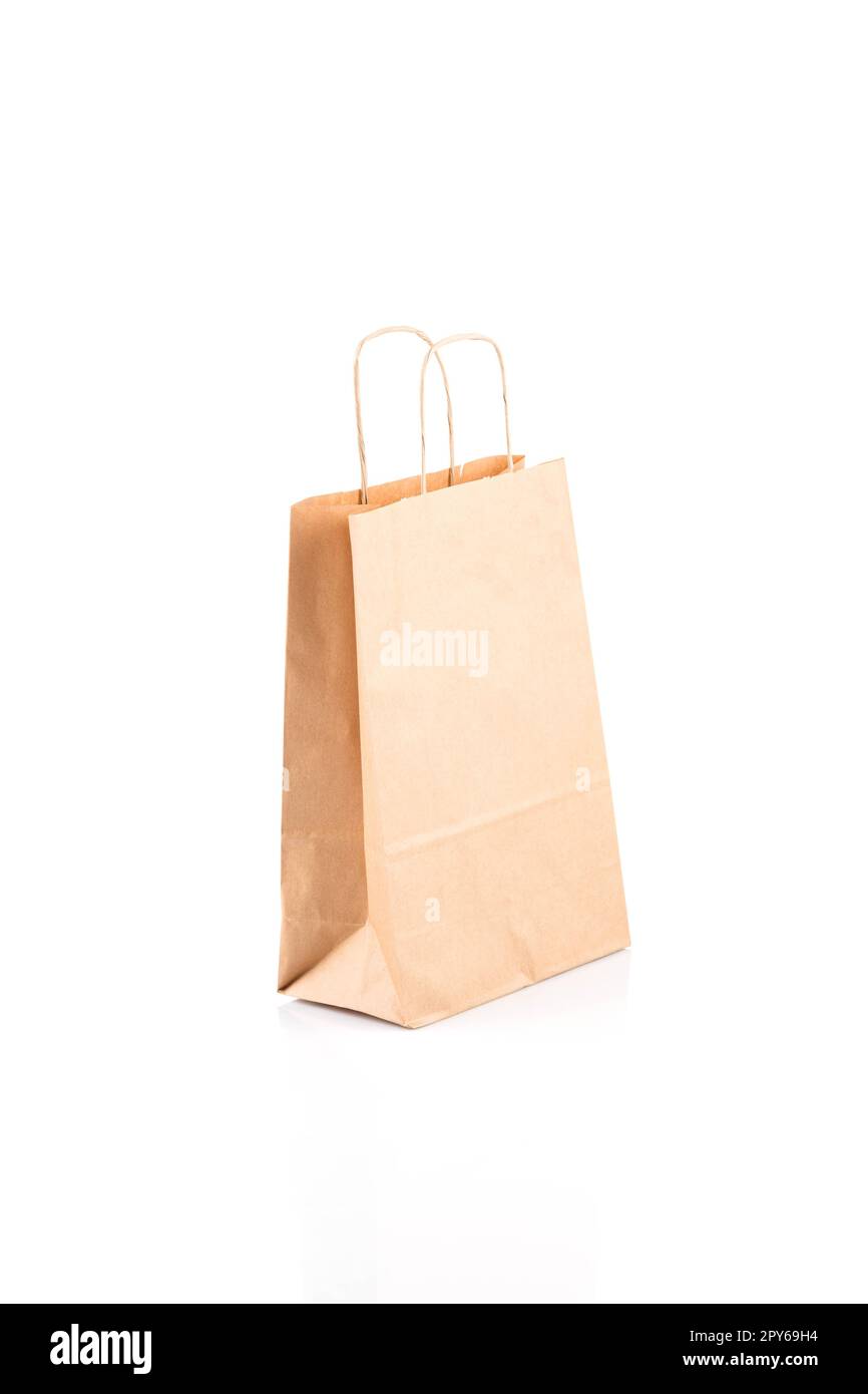 Papier Shopping Bag weiss Stockfoto