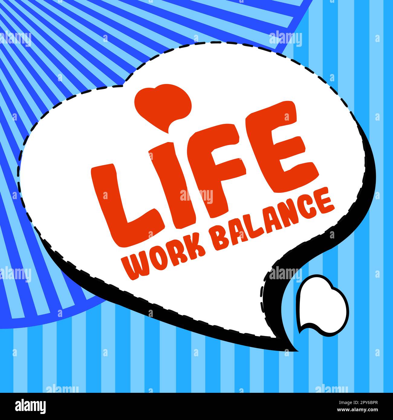 Handschriftlicher Text Life Work Balance. Wort für Stabilität, die der Mitarbeiter zwischen seiner Arbeit und seiner Freizeit braucht Stockfoto
