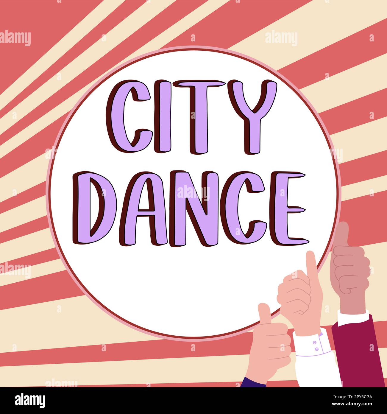 Textzeichen mit Stadttanz. Betriebswirtschaftliche Ubersichtsaktivität des Tanzes zum Vergnügen oder zur Unterhaltung anderer Stockfoto