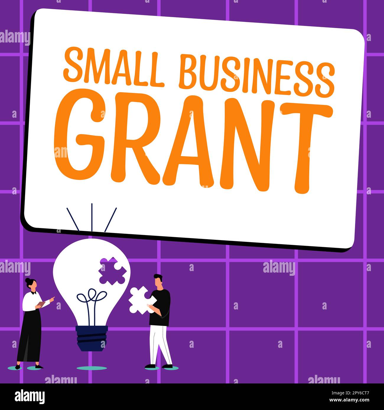 Textunterschrift mit „Small Business Grant“. Geschäftskonzept ein Privatunternehmen, das für seine begrenzte Größe bekannt ist Stockfoto