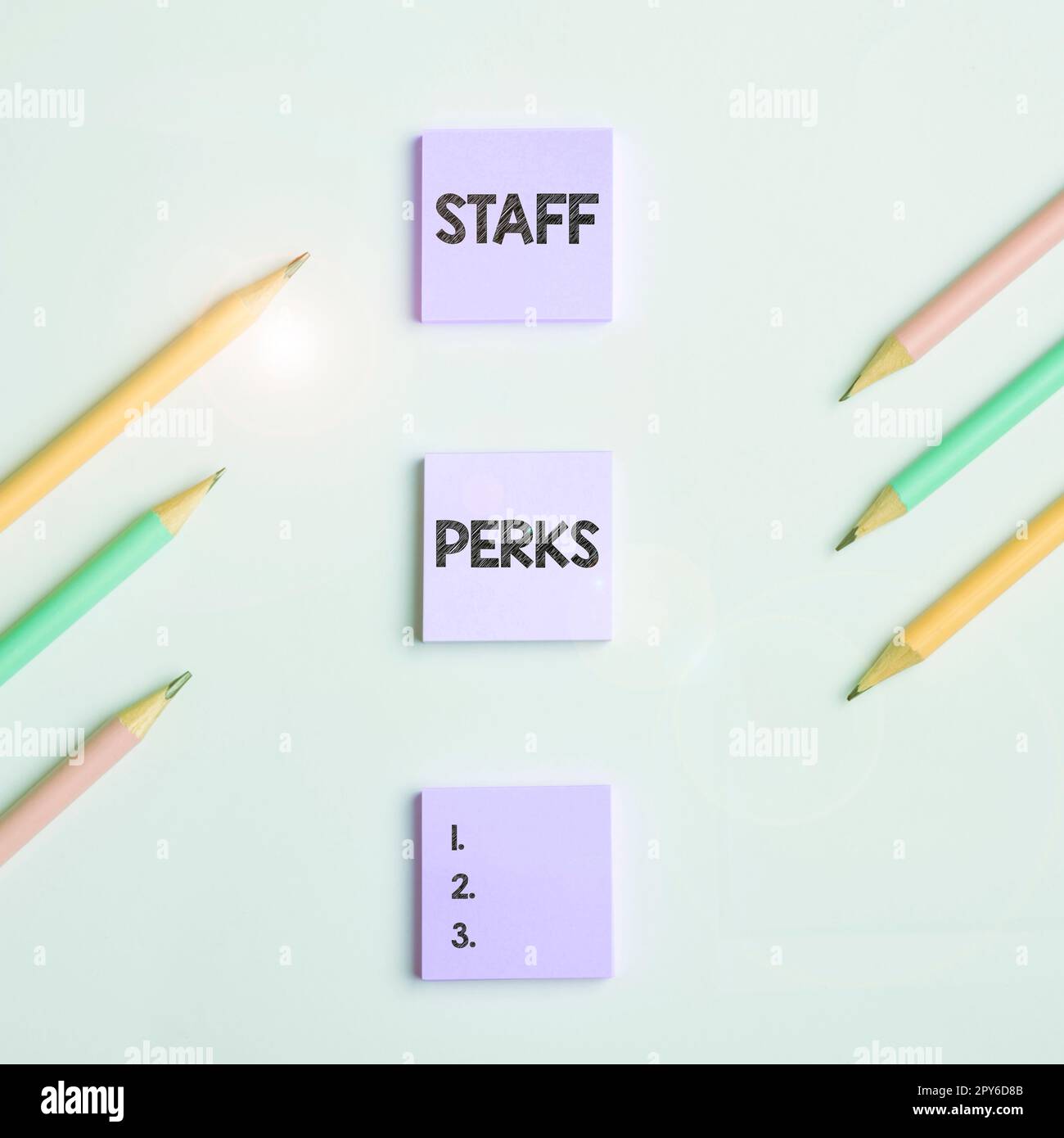 Konzeptunterschrift – Vorteile für Mitarbeiter. Word for Workers Benefits Bonuses Compensation Rewards Krankenversicherung Stockfoto