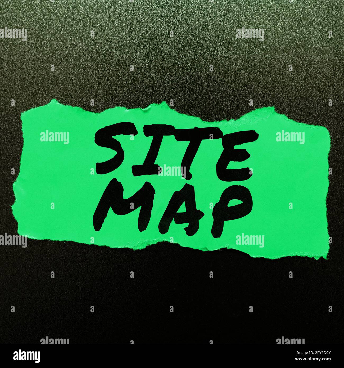 Sitemap mit handschriftlichem Text. Geschäftsüberblick, der sowohl Benutzern als auch Suchmaschinen die Navigation auf der Website erleichtert Stockfoto