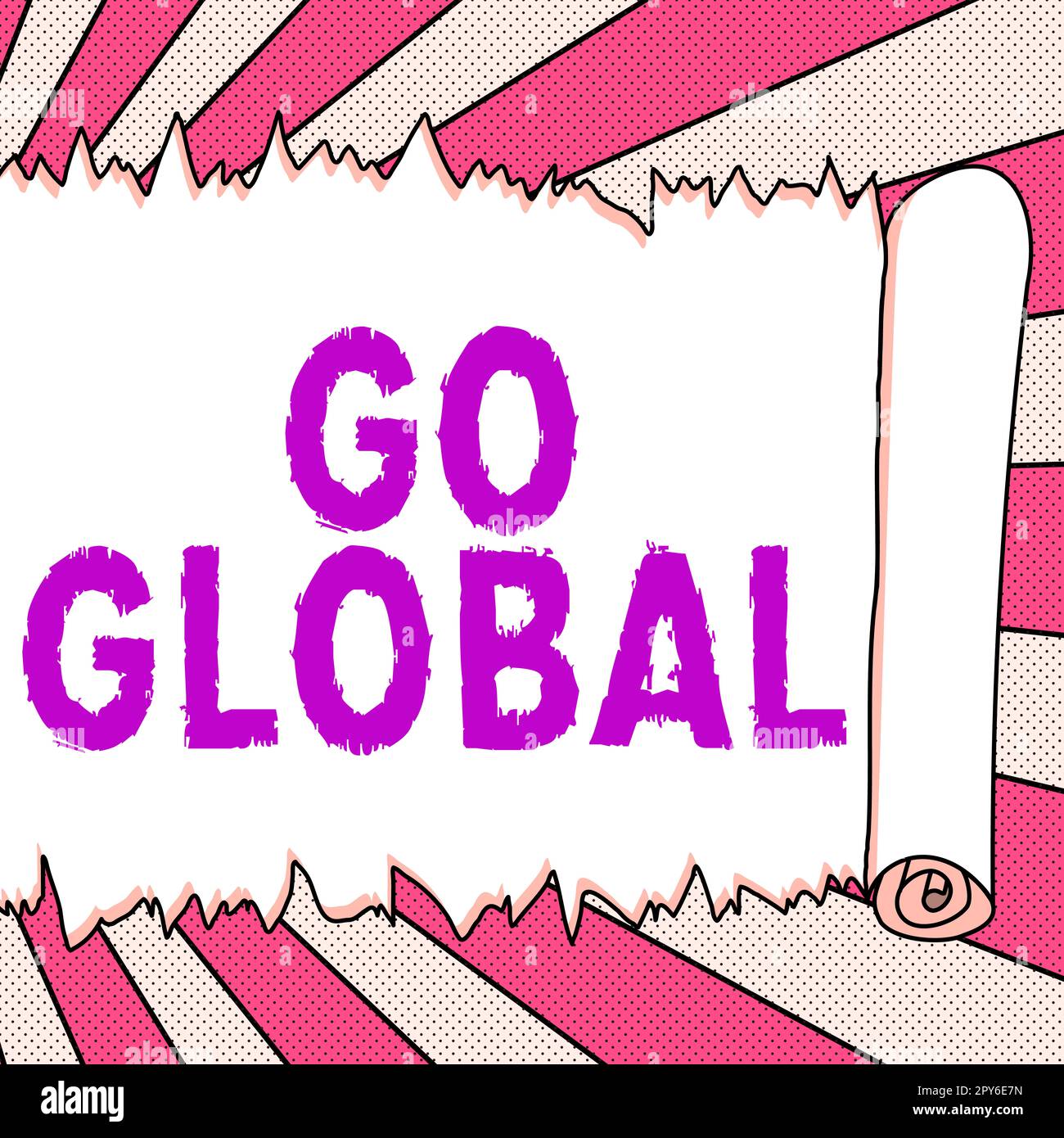 Konzeptionelle Anzeige Go Global. Geschäftskonzept, das sich auf ganze Dinge oder Gruppen von Dingen bezieht oder diese umfasst Stockfoto