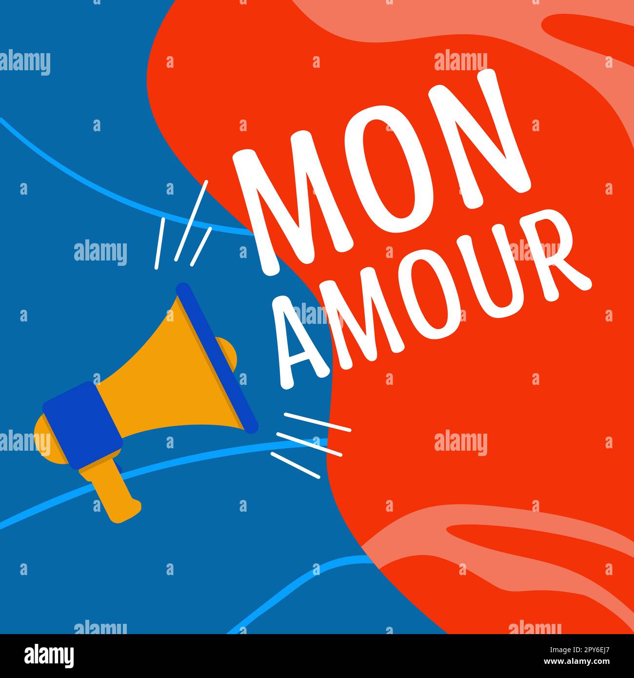 Text zeigt Inspiration Mon Amour. Konzeptfoto französischer Name des Liebhabers Happy Valentines Day Stockfoto