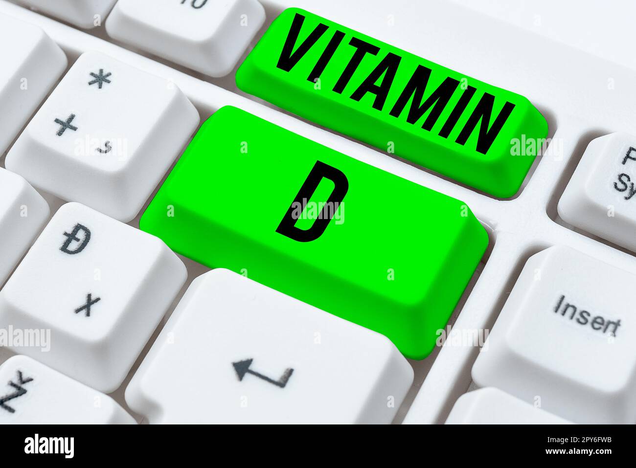 Konzeptionelle Überschrift Vitamin D. Geschäftsübersicht Nährstoff, der für die Steigerung der intestinalen Resorption verantwortlich ist Stockfoto