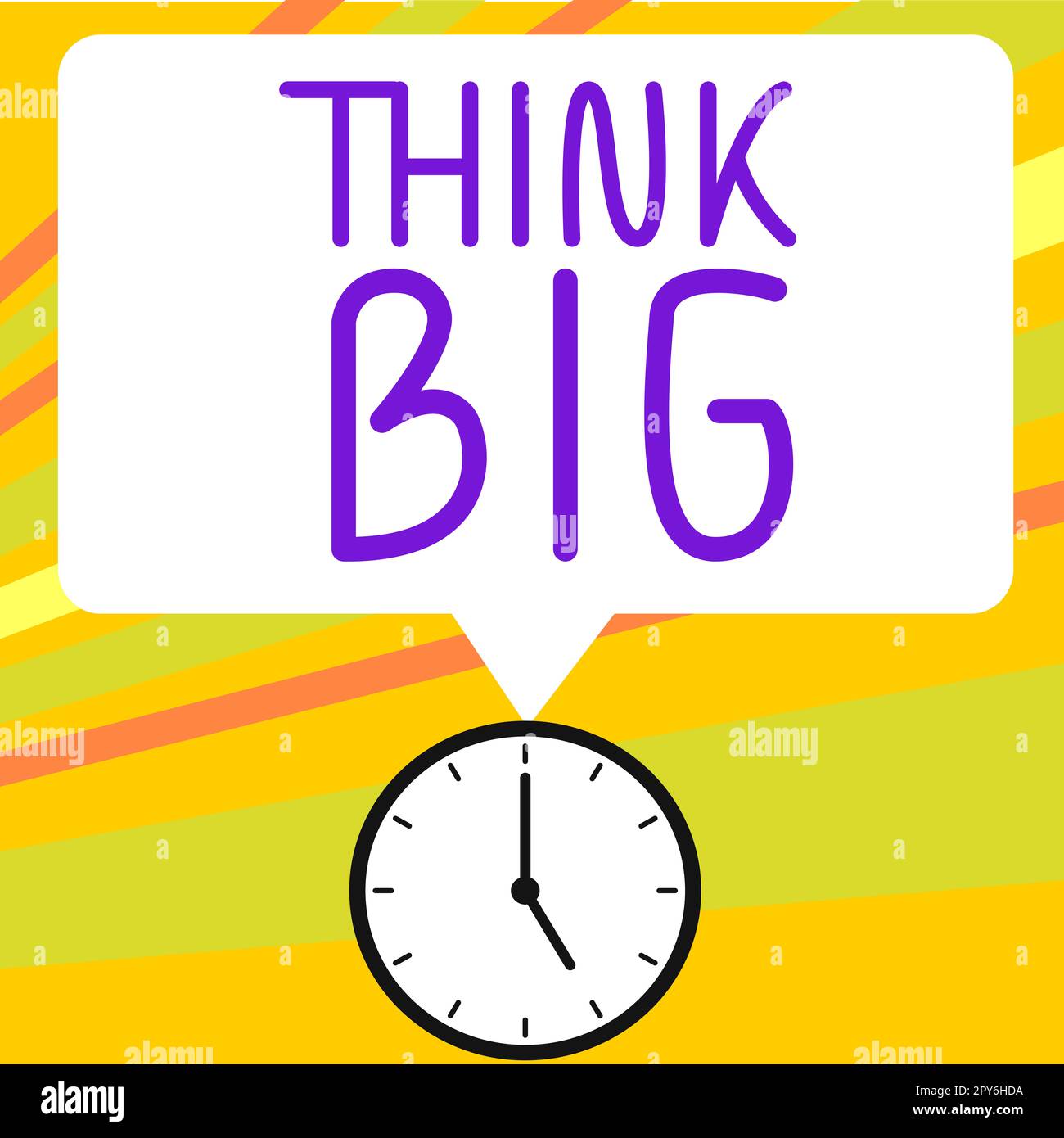 Konzeptionelle Darstellung Think Big. Geschäftsüberblick, um für sich selbst oder für die Vorbereitung etwas Wertvolles zu planen Stockfoto