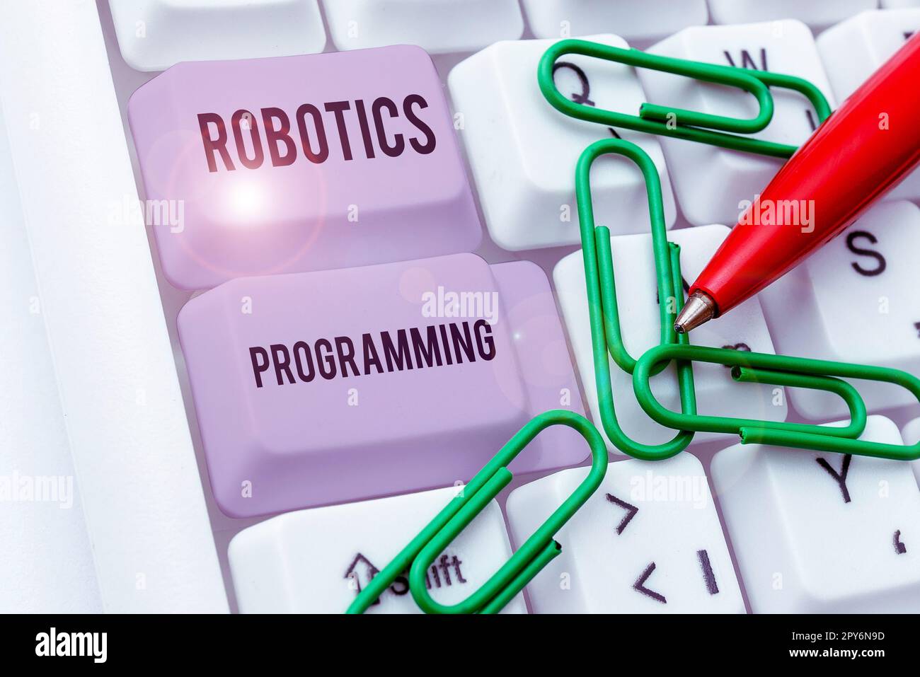 Konzeptionelle Anzeige Roboterprogrammierung. Konzept bedeutet Software, die zur Ausführung autonomer Aufgaben verwendet wurde Stockfoto