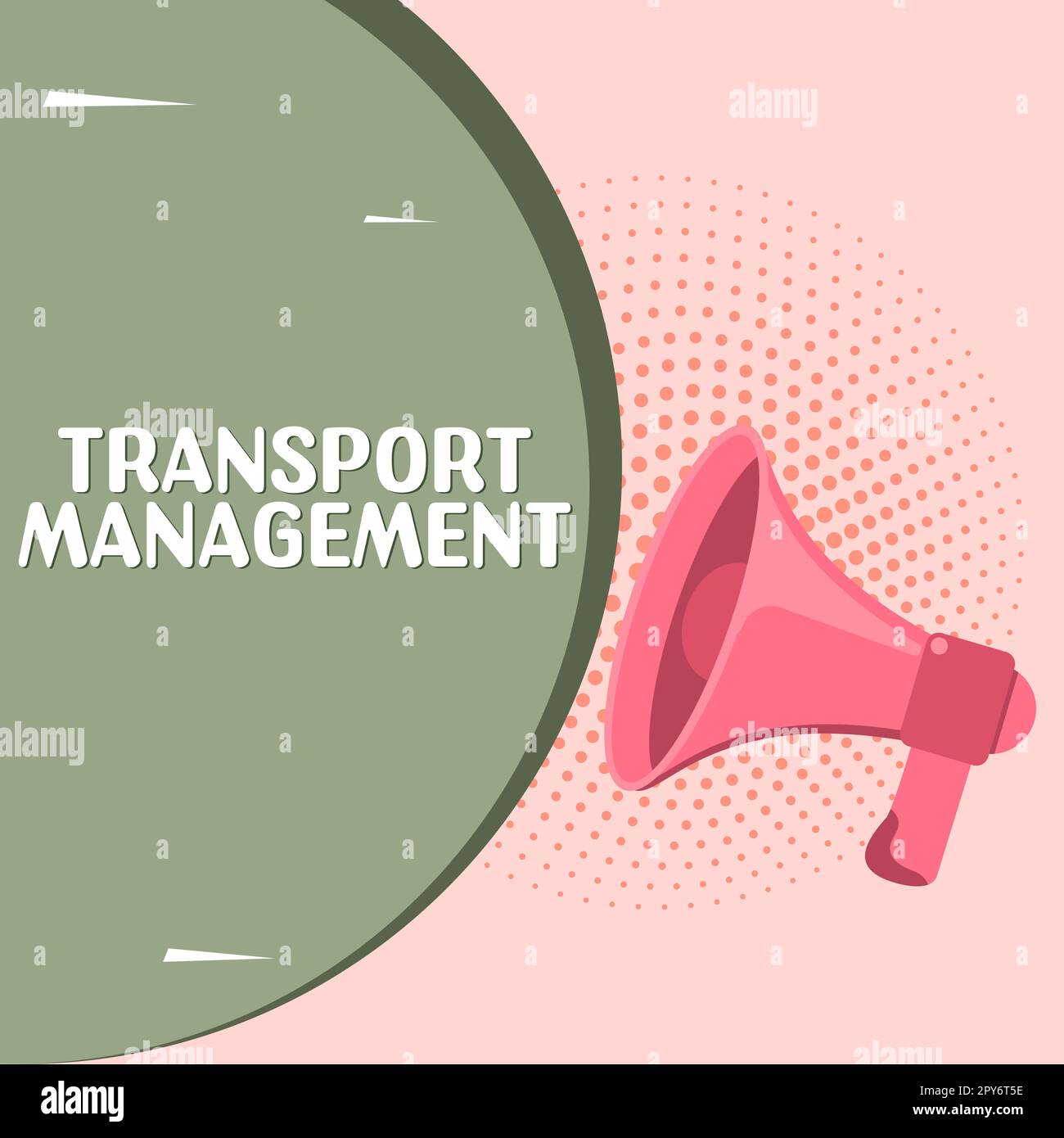 Handgeschriebenes Schild Transport Management. Wort für das Management von Aspekten der Fahrzeugwartung und -Bedienung Stockfoto