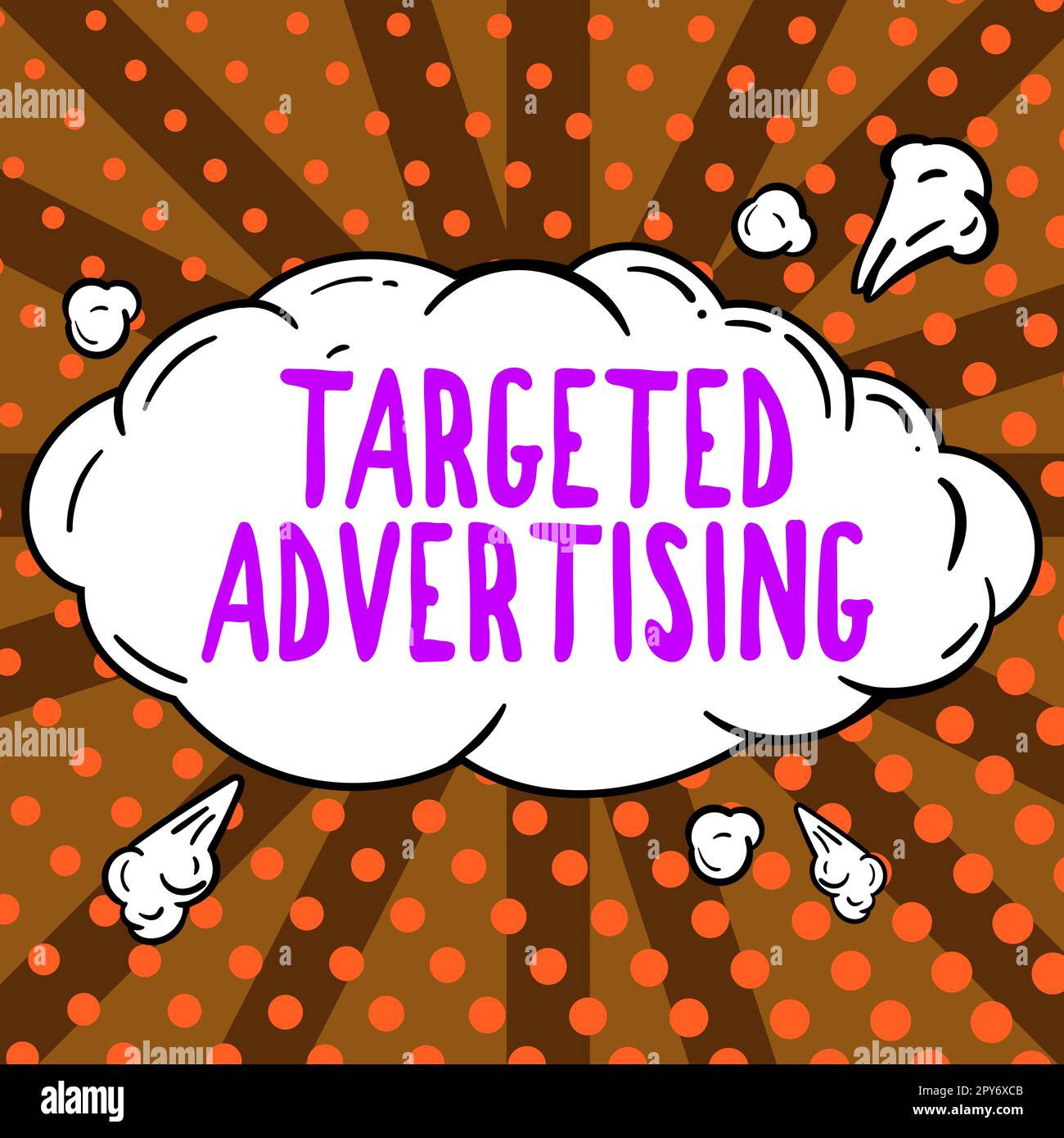 Handgeschriebenes Schild für gezielte Werbung. Konzept, das Online-Werbung basierend auf Verbraucheraktivitäten bedeutet Stockfoto