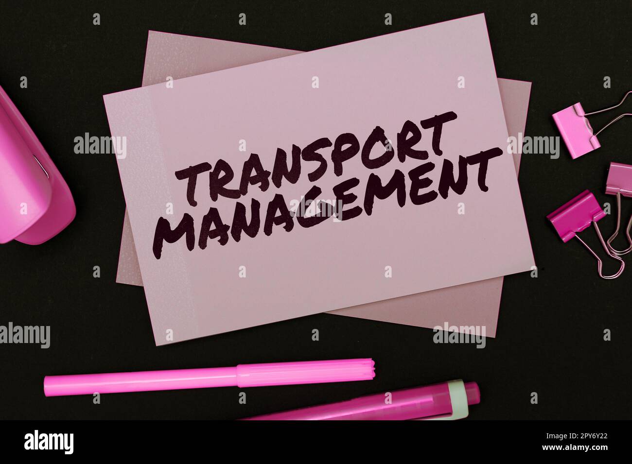 Konzeptionelle Darstellung Transport Management. Internetkonzepte für die Verwaltung von Fahrzeugwartung und -Betrieb Stockfoto
