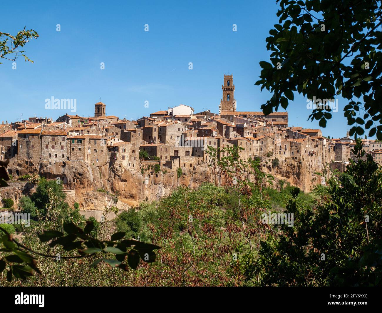 Pitigliano charmante mittelalterliche Stadt in der Toskana, Italien. Stockfoto