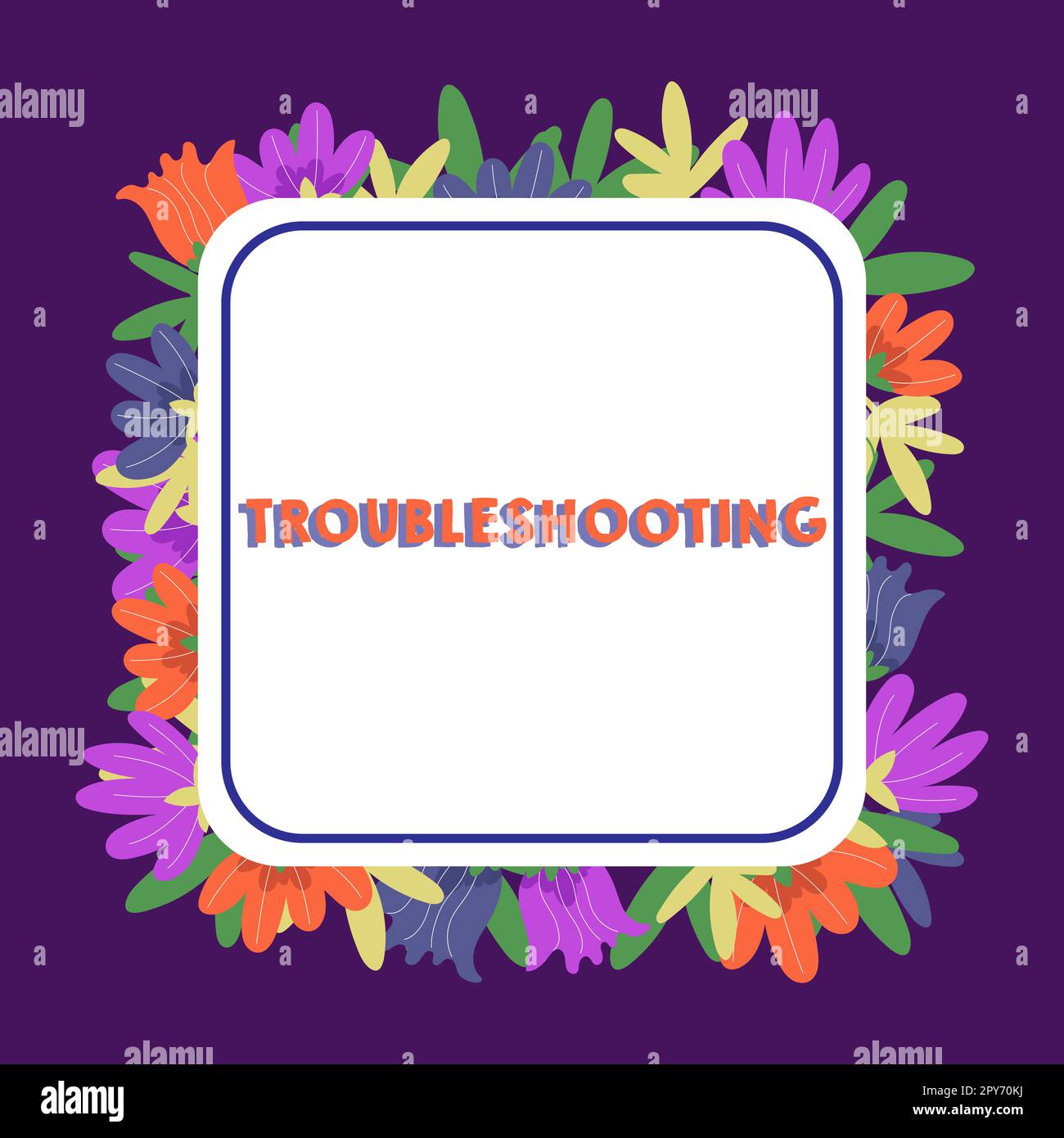 Fehlerbehebung bei handschriftlichem Text. Geschäftsansatz eine Untersuchung oder Behandlung der Probleme ist aufgetreten Stockfoto