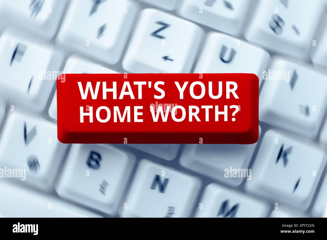 Handschriftlicher Text What's Your Home Worth (Was ist Ihr Zuhause wert). Geschäftsansatz Wert eines Kostensatzes für Immobilien Stockfoto