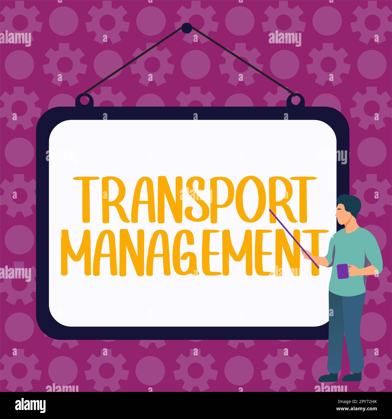 Handschriftlicher Text Transport Management. Internetkonzepte für die Verwaltung von Fahrzeugwartung und -Betrieb Stockfoto