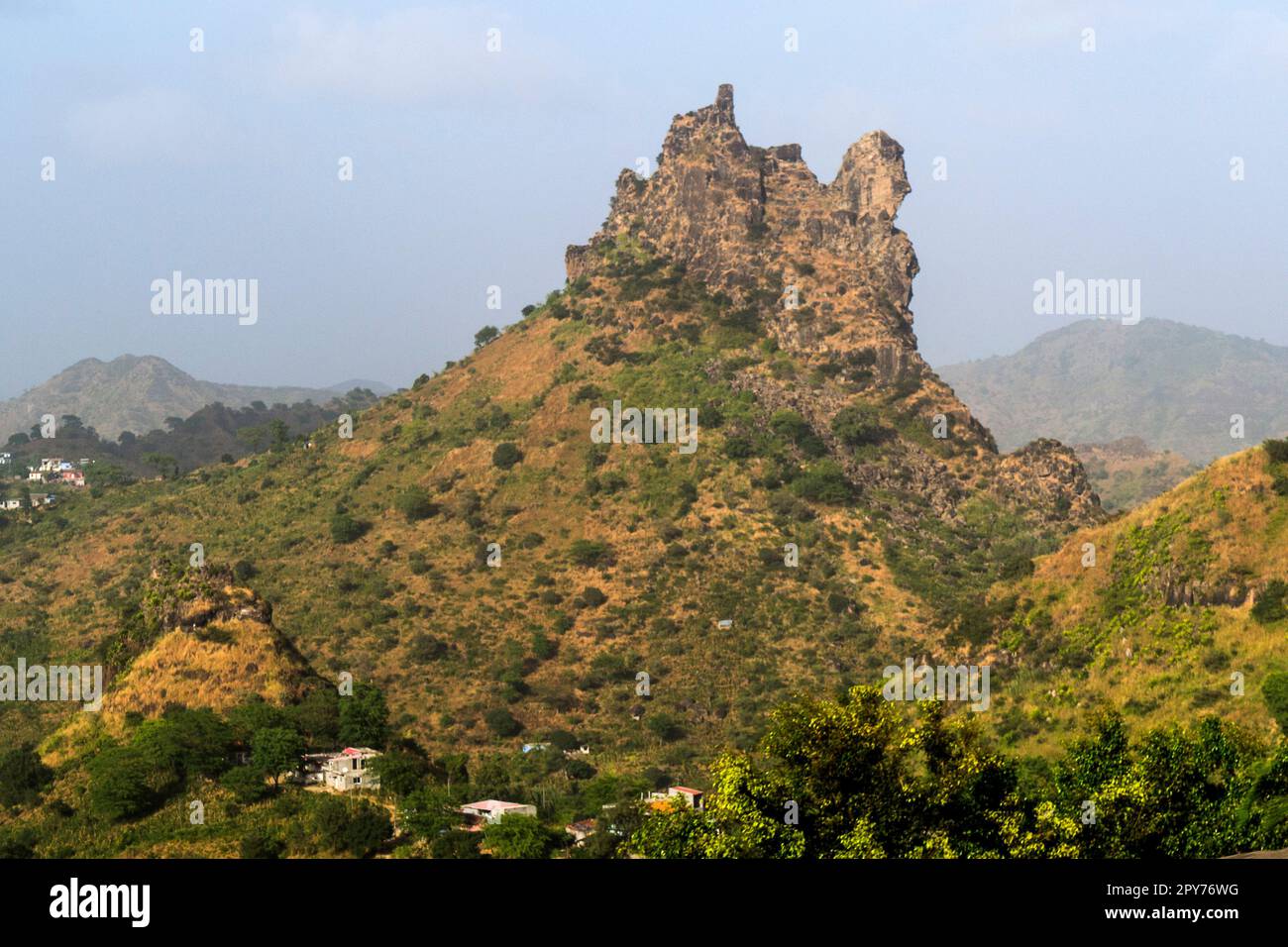 Cabo Verde, Santiago - Picos Stockfoto