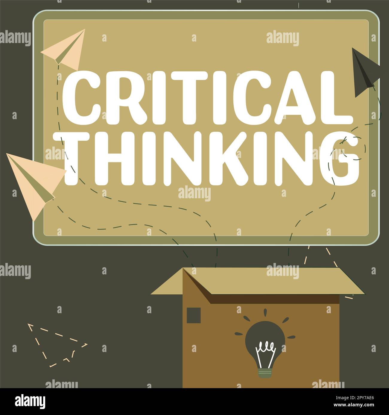 Konzeptionell kritisches Denken zeigen. Wort, das in einer Abfolge von Projektphasen geschrieben wird, die die längste Zeit erfordern Stockfoto