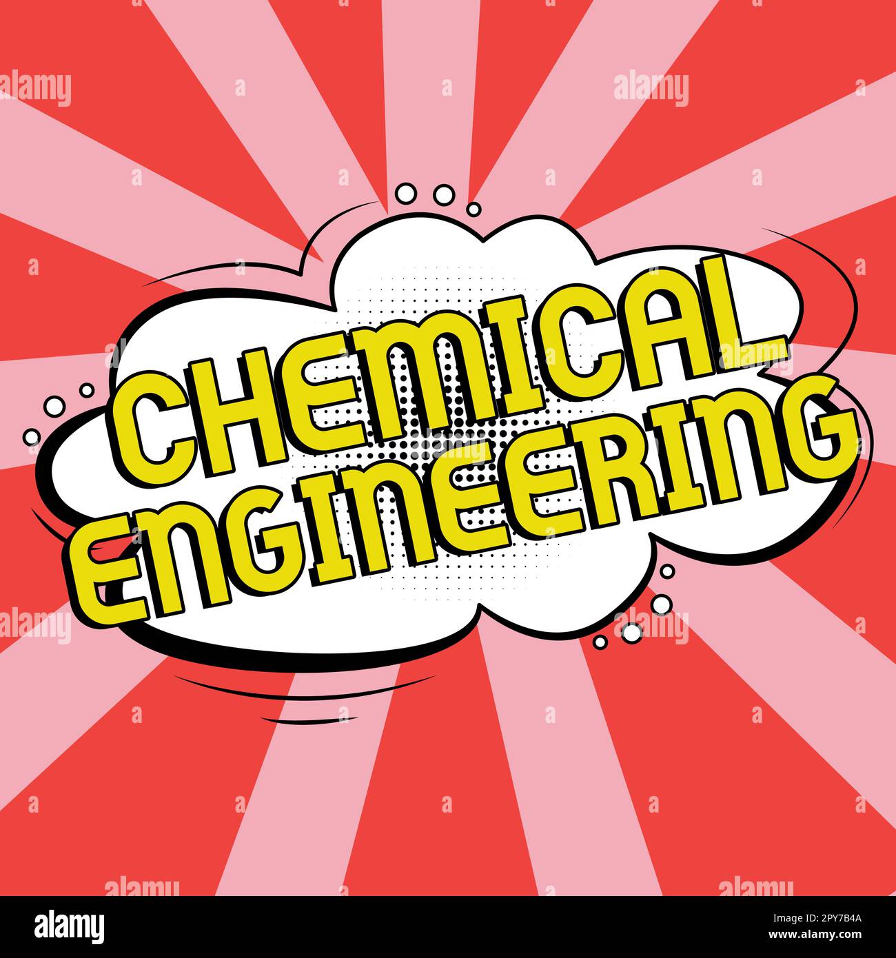 Konzeptionelle Darstellung Chemical Engineering. Geschäftsüberblick Entwicklung von Dingen, die sich mit der industriellen Anwendung der Chemie befassen Stockfoto