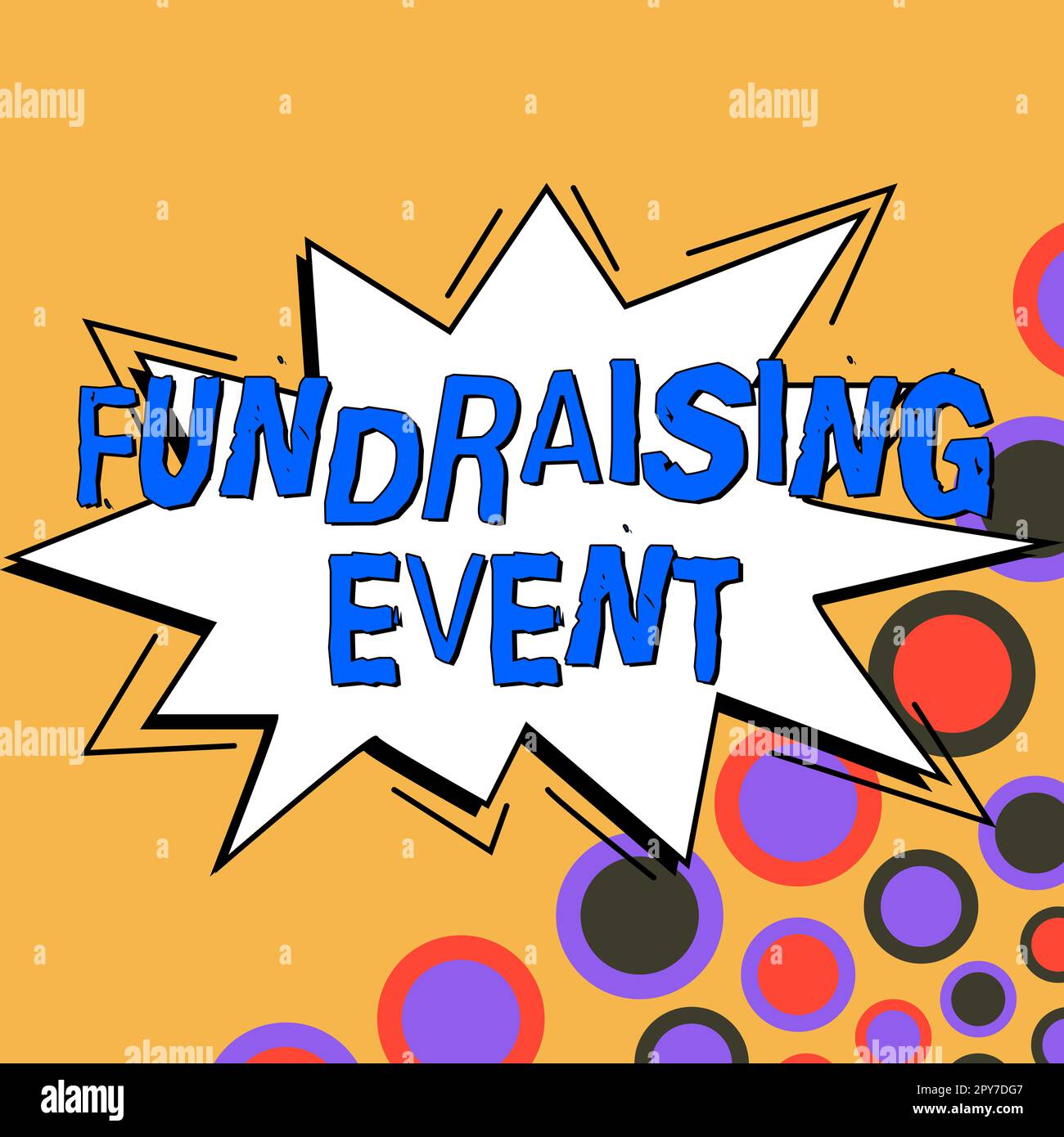 Handgeschriebener Text Fundraising Event. Konzeptionelle Fotokampagne, deren Zweck es ist, Geld für eine Sache zu sammeln Stockfoto