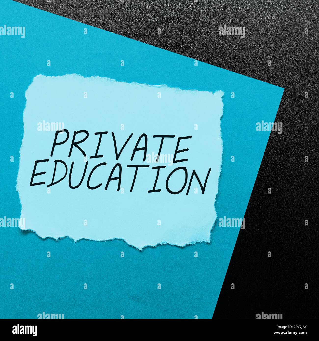 Schild mit privatem Bildungswesen. Geschäftsidee für bestimmte Personen oder Gruppen Stockfoto