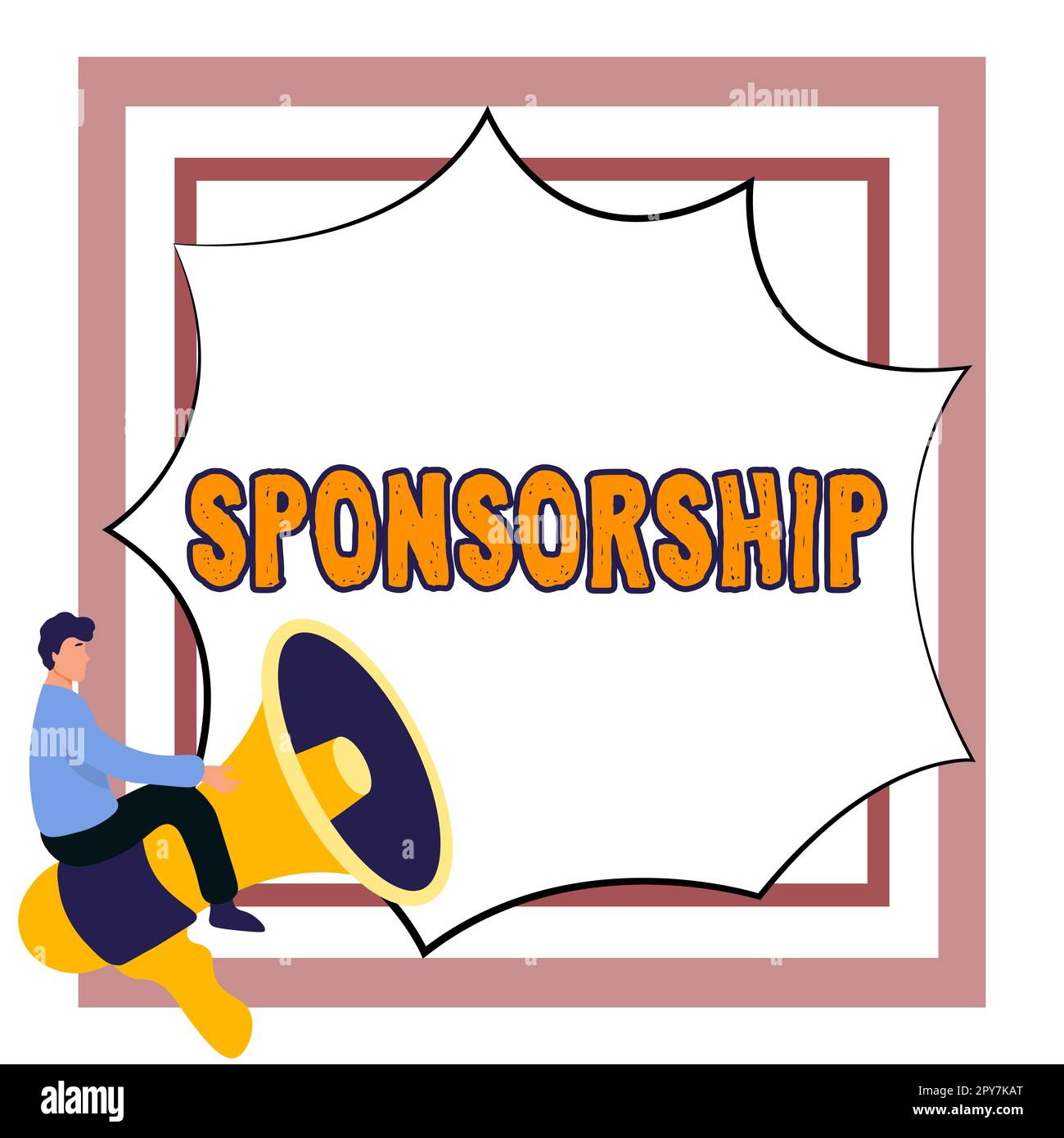 Text mit Inspiration Sponsoring. Internet-Konzept als Sponsor bieten finanzielle Unterstützung für Aktivitäten Stockfoto