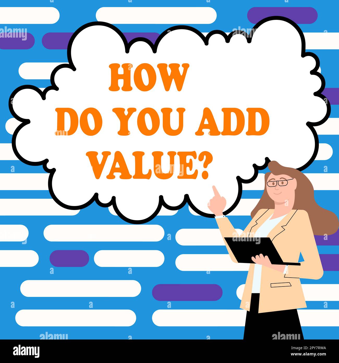 Handgeschriebenes Schild „How do You Add Value“ (Wertschöpfung). Internet-Konzept bringen geschäftlichen Fortschritt Beitrag verdienen Stockfoto