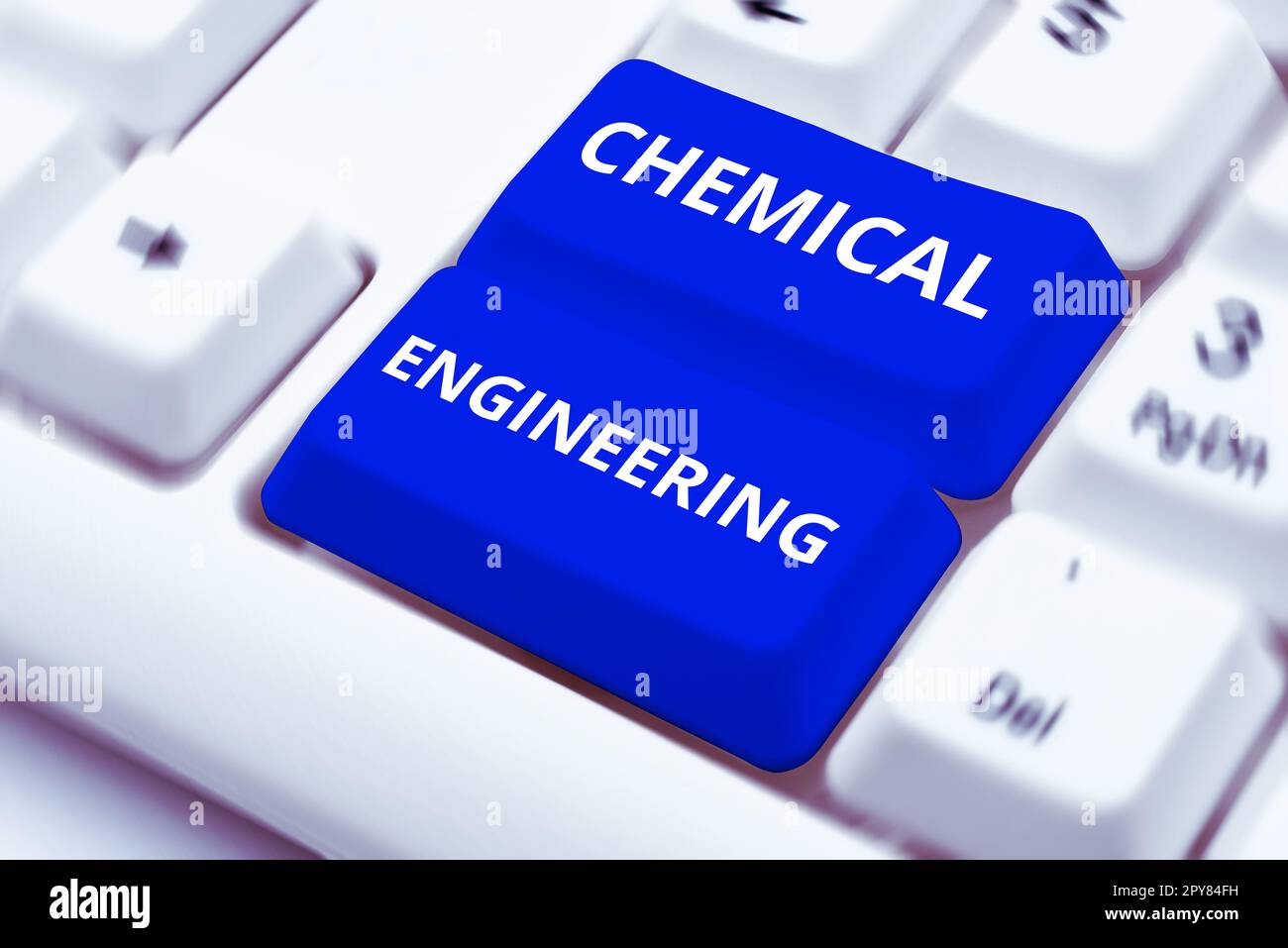 Schreiben mit Textanzeige Chemical Engineering. Konzeptionelle Fotoentwicklungsthemen für die industrielle Anwendung der Chemie Stockfoto