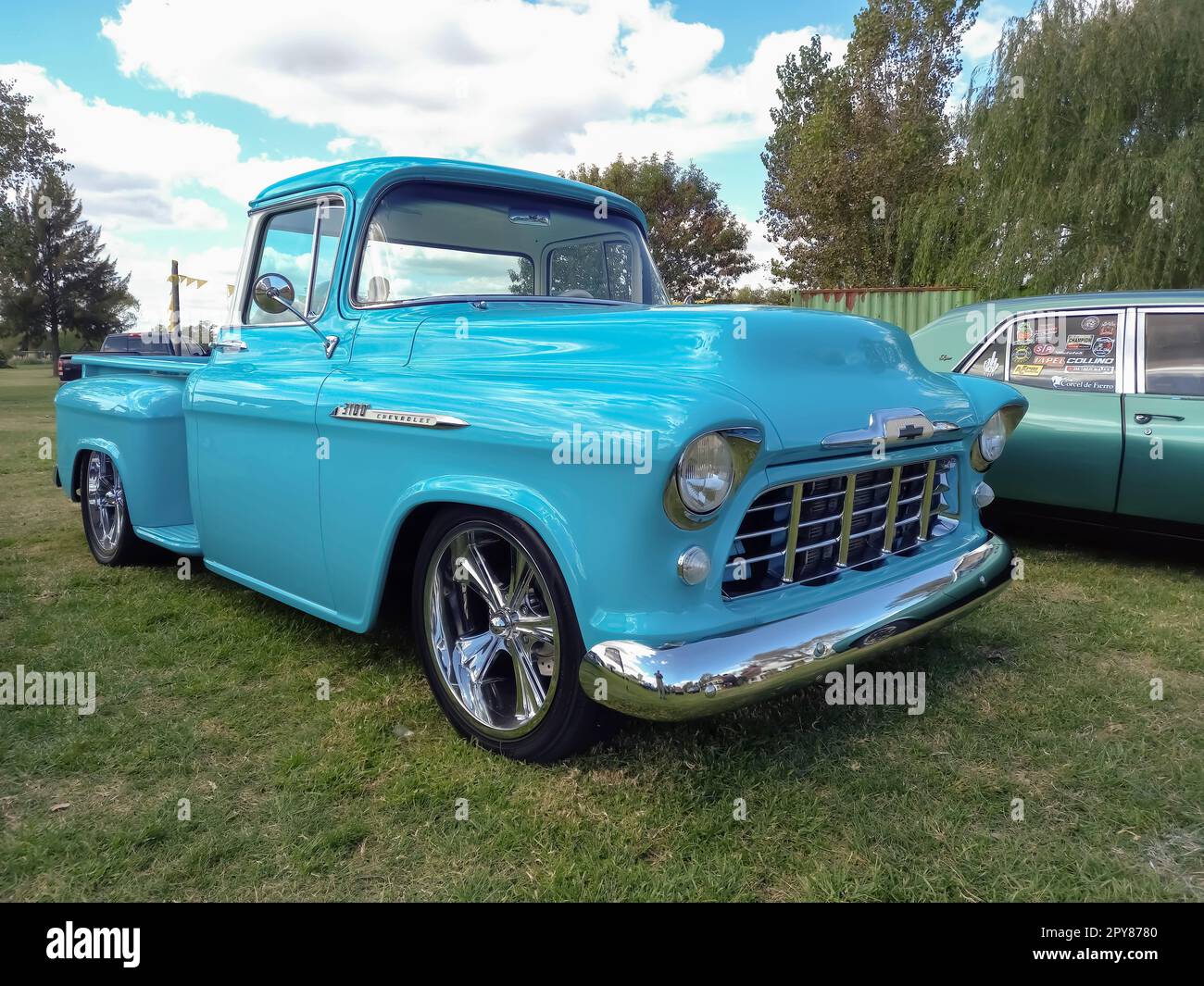 Alter blauer Dienstleister 1956 Chevrolet Chevy 3100 PickupTruck